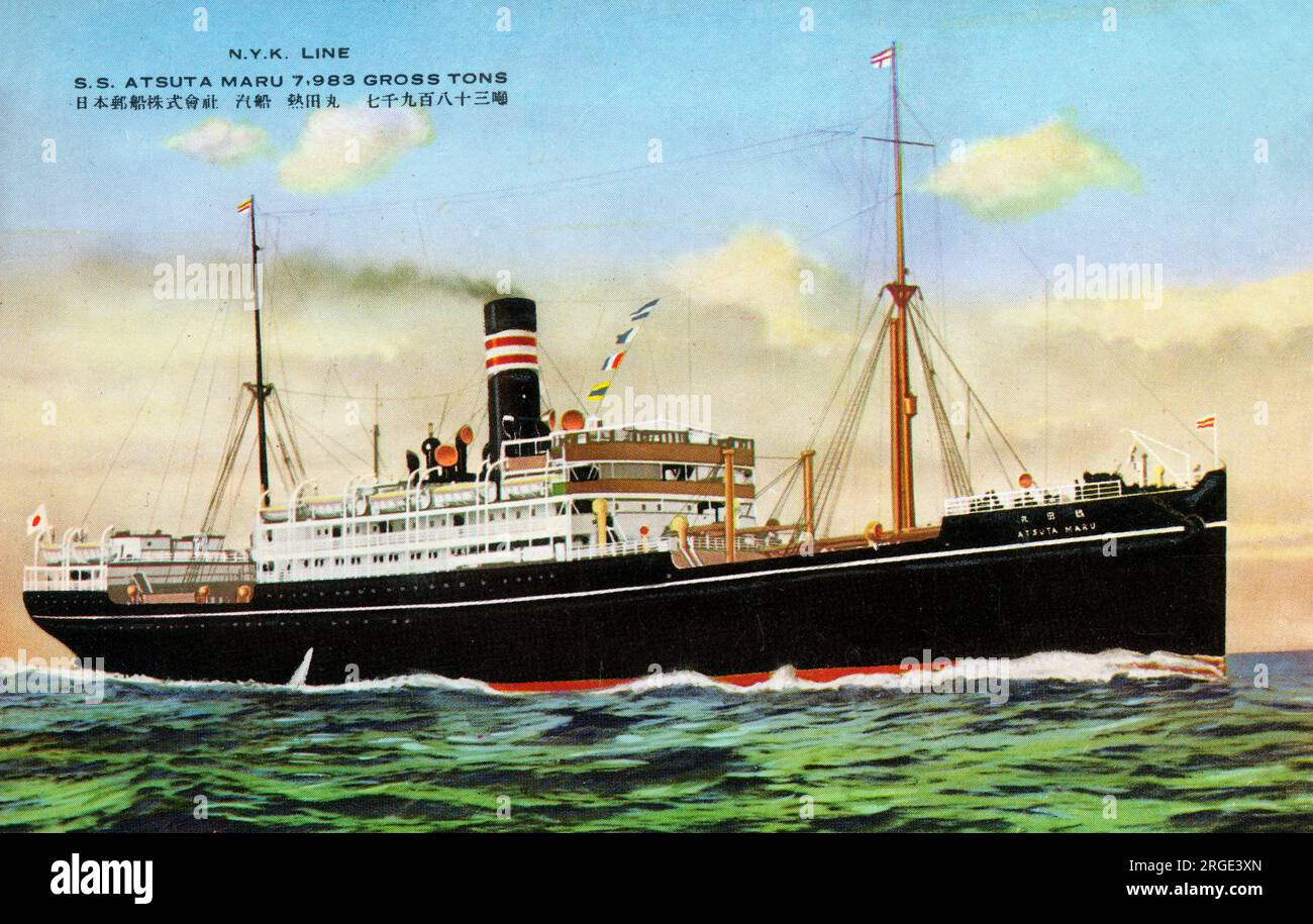 SS Atsuta Maru della linea N.Y.K. Foto Stock