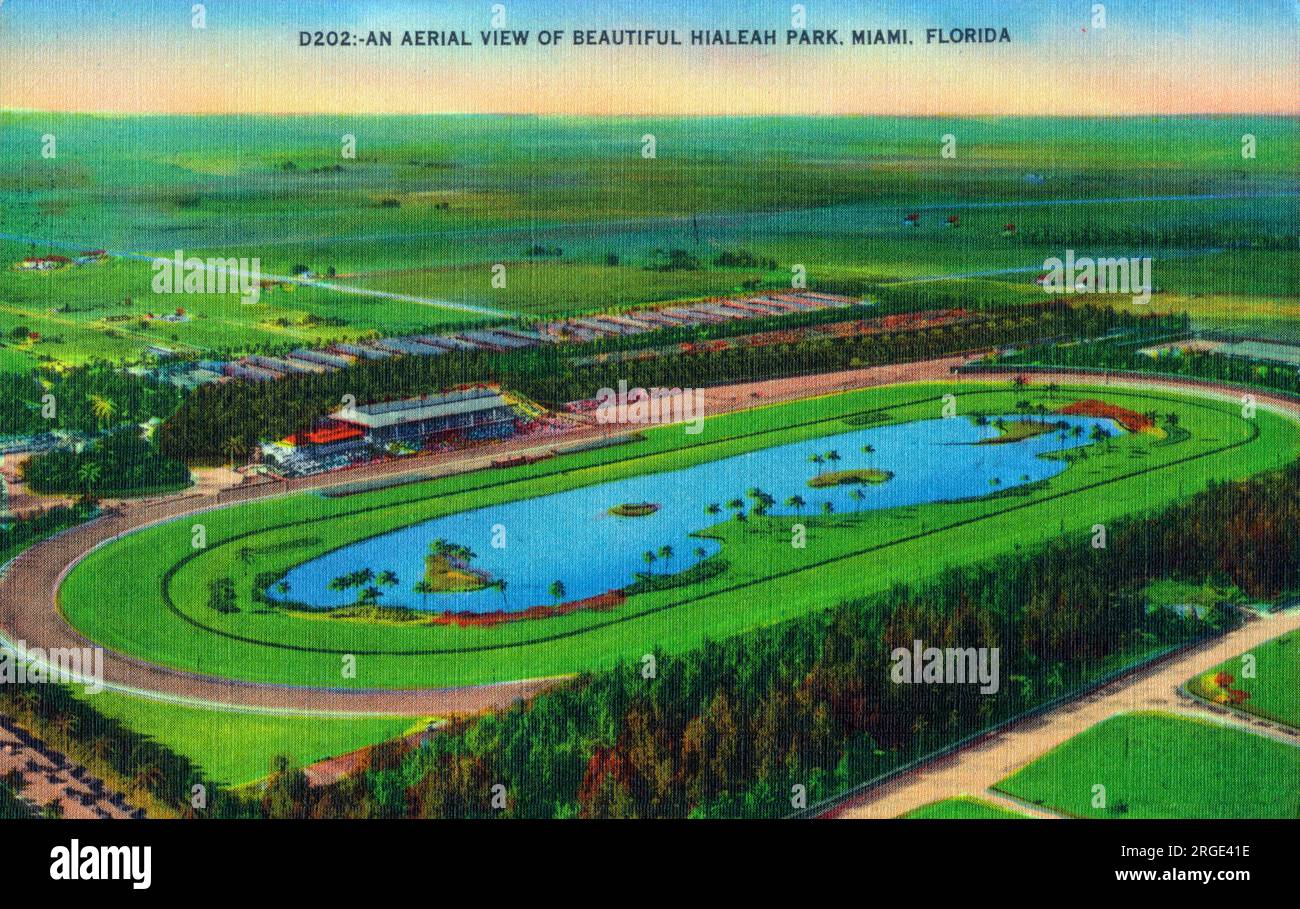 Ippodromo Hialeah Park - Miami, Florida, Stati Uniti. Foto Stock