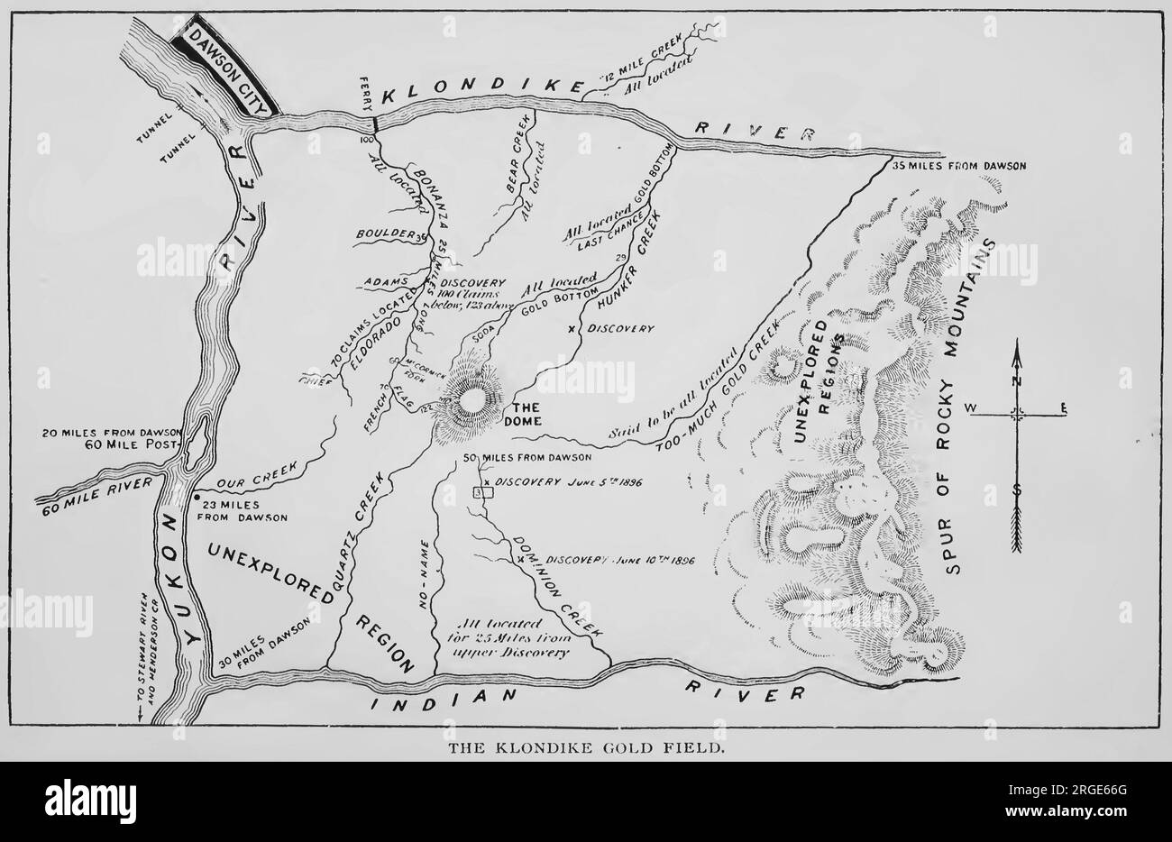 Il campo d'oro di Кlondike Data 1897 Foto Stock
