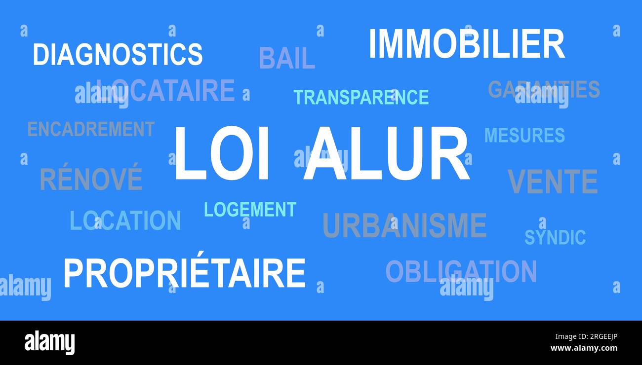 Alur Law. Parola francese cloud. Foto Stock