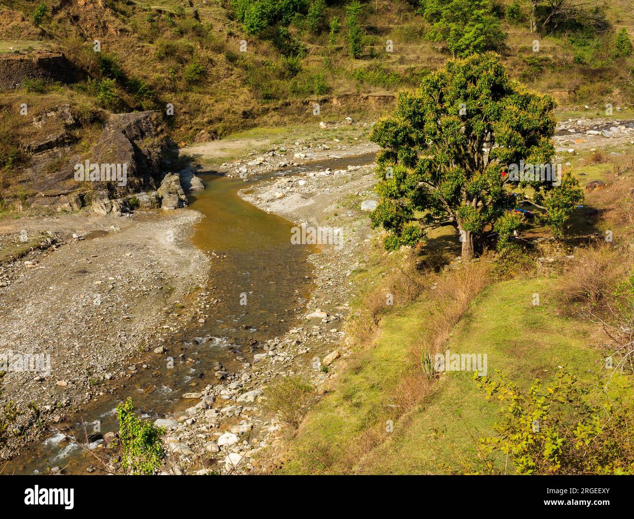 Panar River, Kumaon Hills, Uttarakhand, India Foto Stock