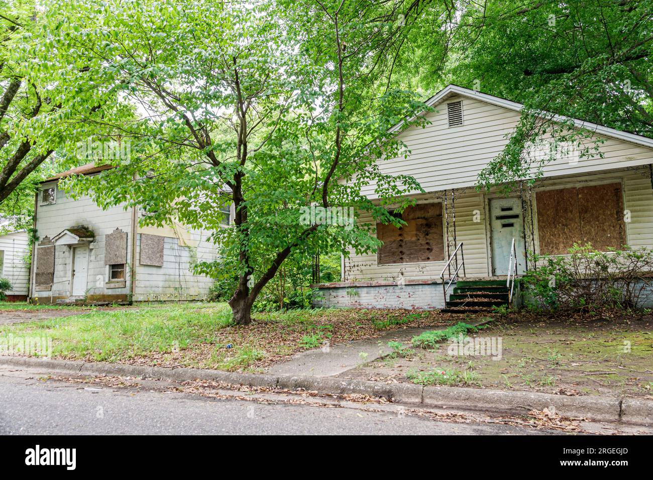 Shelby North Carolina, abbandonato vuoto vuoto chiuso chiuso, case case, economia, esterno esterno, ingresso anteriore edificio, casa residenza ho Foto Stock