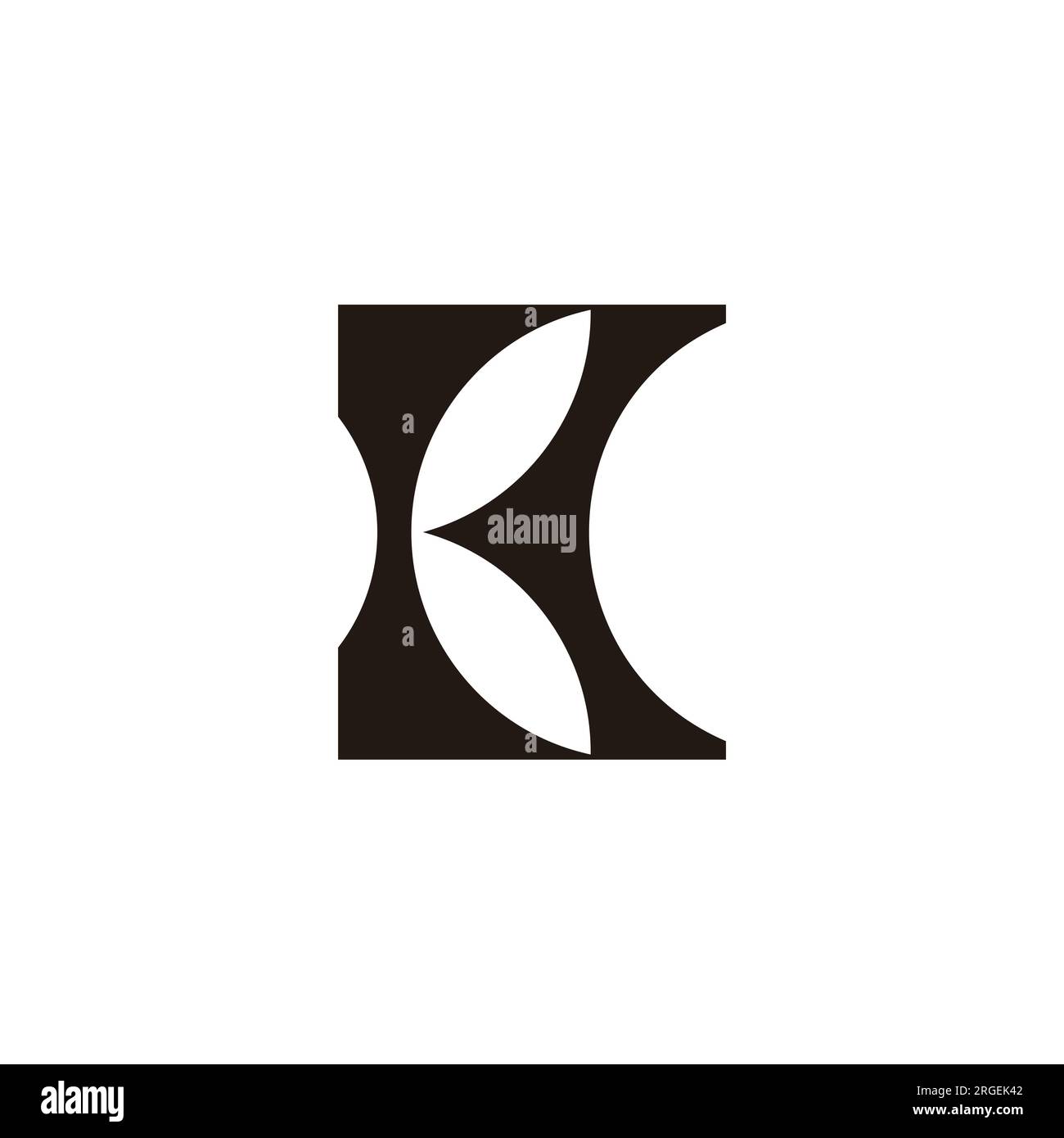 vettore logo geometrico letter ck simple Illustrazione Vettoriale