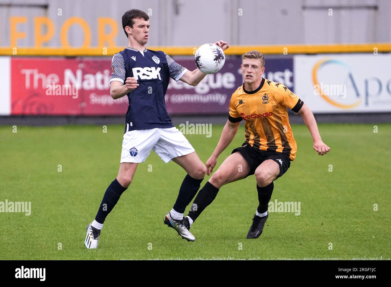 Southport contro Warrington Town 5 agosto 2023 Big Help Stadium .Southport. Vanarama National League North. Southport 0 Warrington Town 4 Foto Stock