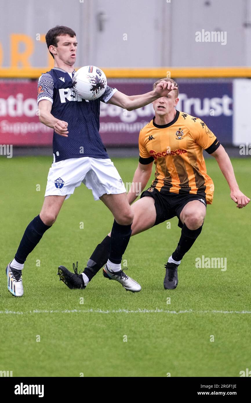 Southport contro Warrington Town 5 agosto 2023 Big Help Stadium .Southport. Vanarama National League North. Southport 0 Warrington Town 4 Foto Stock