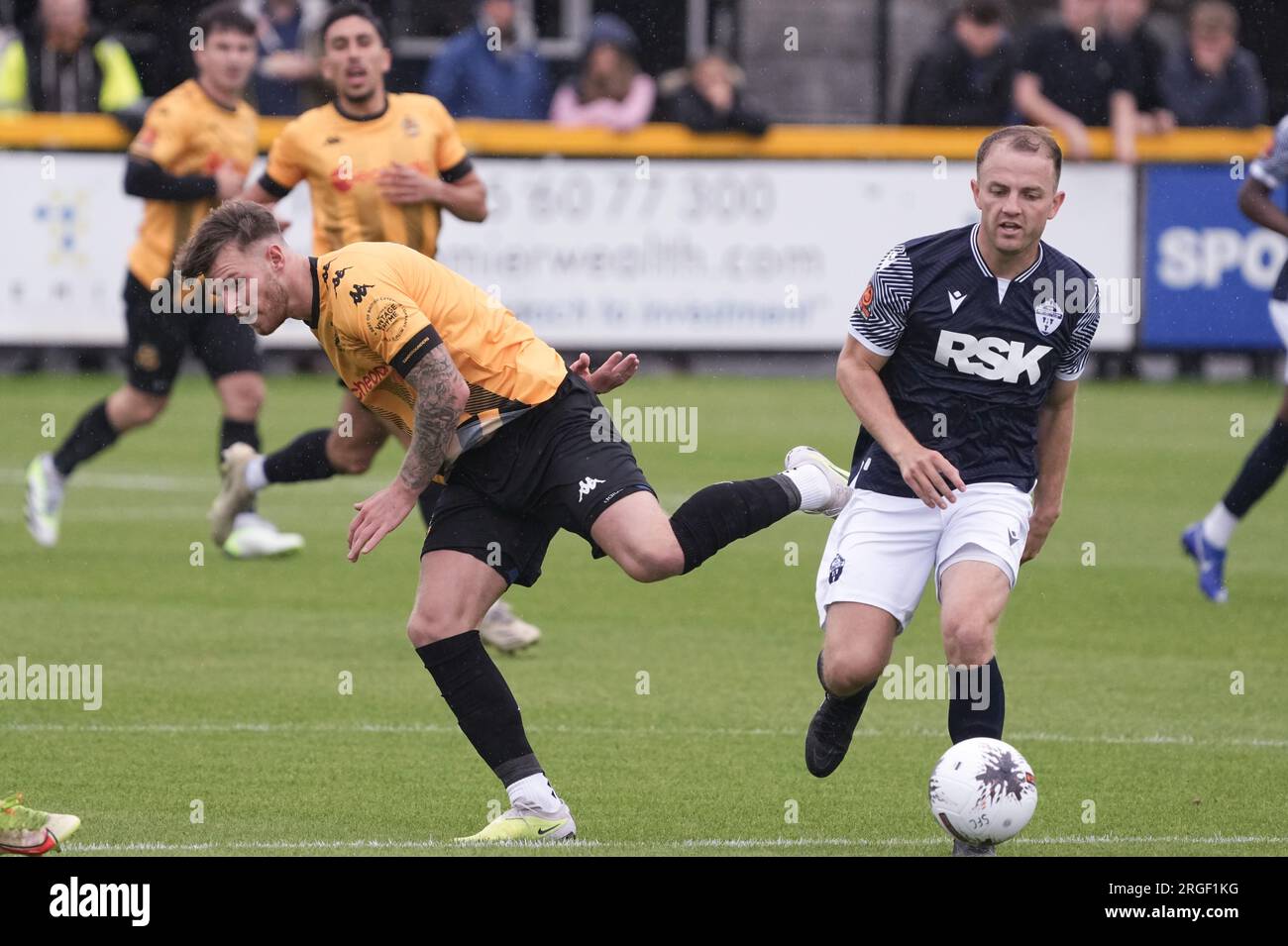 Southport contro Warrington Town 5 agosto 2023 Big Help Stadium .Southport. Vanarama National League North. Southport 0 Warrington Town 4 Foto Stock