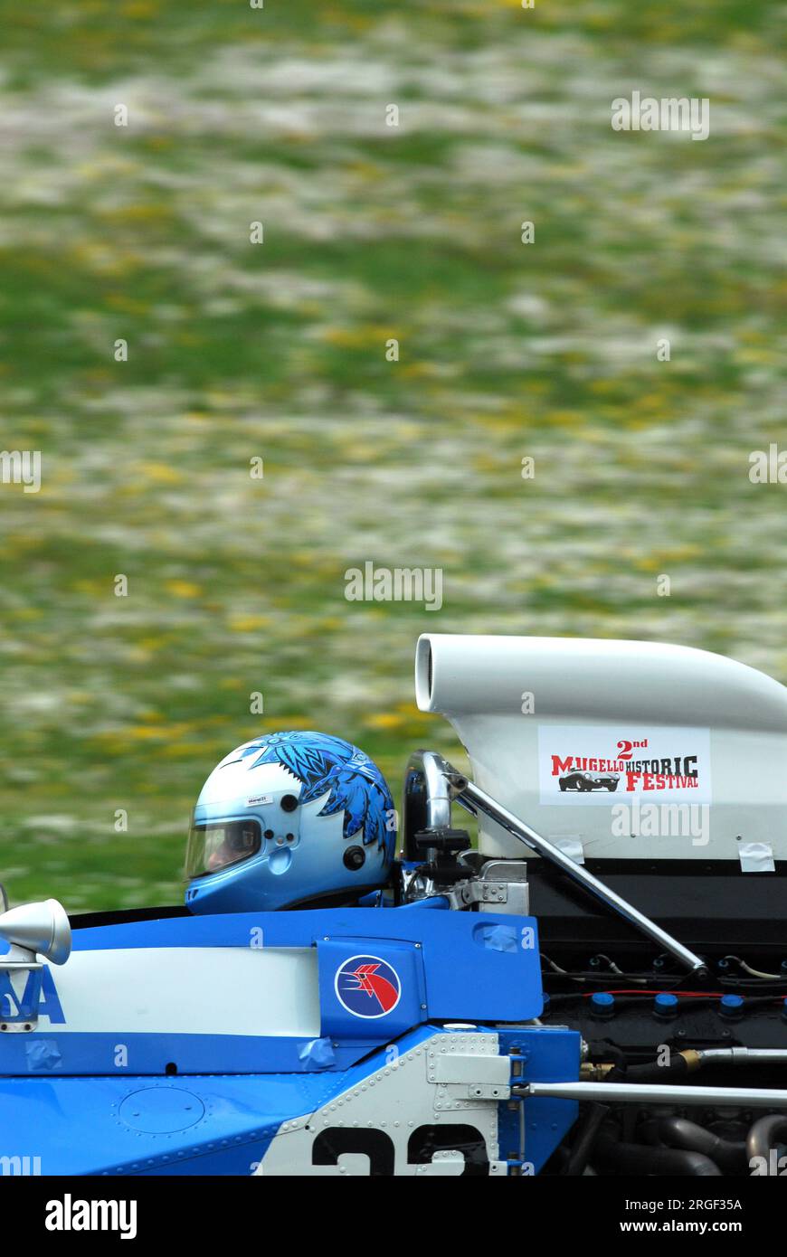 Circuito del Mugello 1 aprile 2007: Corsa sconosciuta con la storica Matra Simca MS120b 1971 al circuito del Mugello in Italia durante il Mugello Historic Festival. Foto Stock