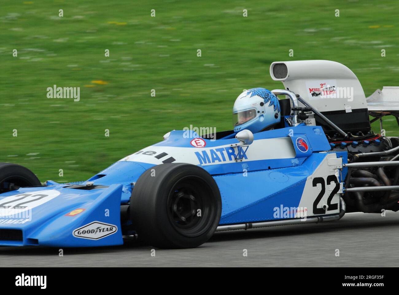 Circuito del Mugello 1 aprile 2007: Corsa sconosciuta con la storica Matra Simca MS120b 1971 al circuito del Mugello in Italia durante il Mugello Historic Festival. Foto Stock