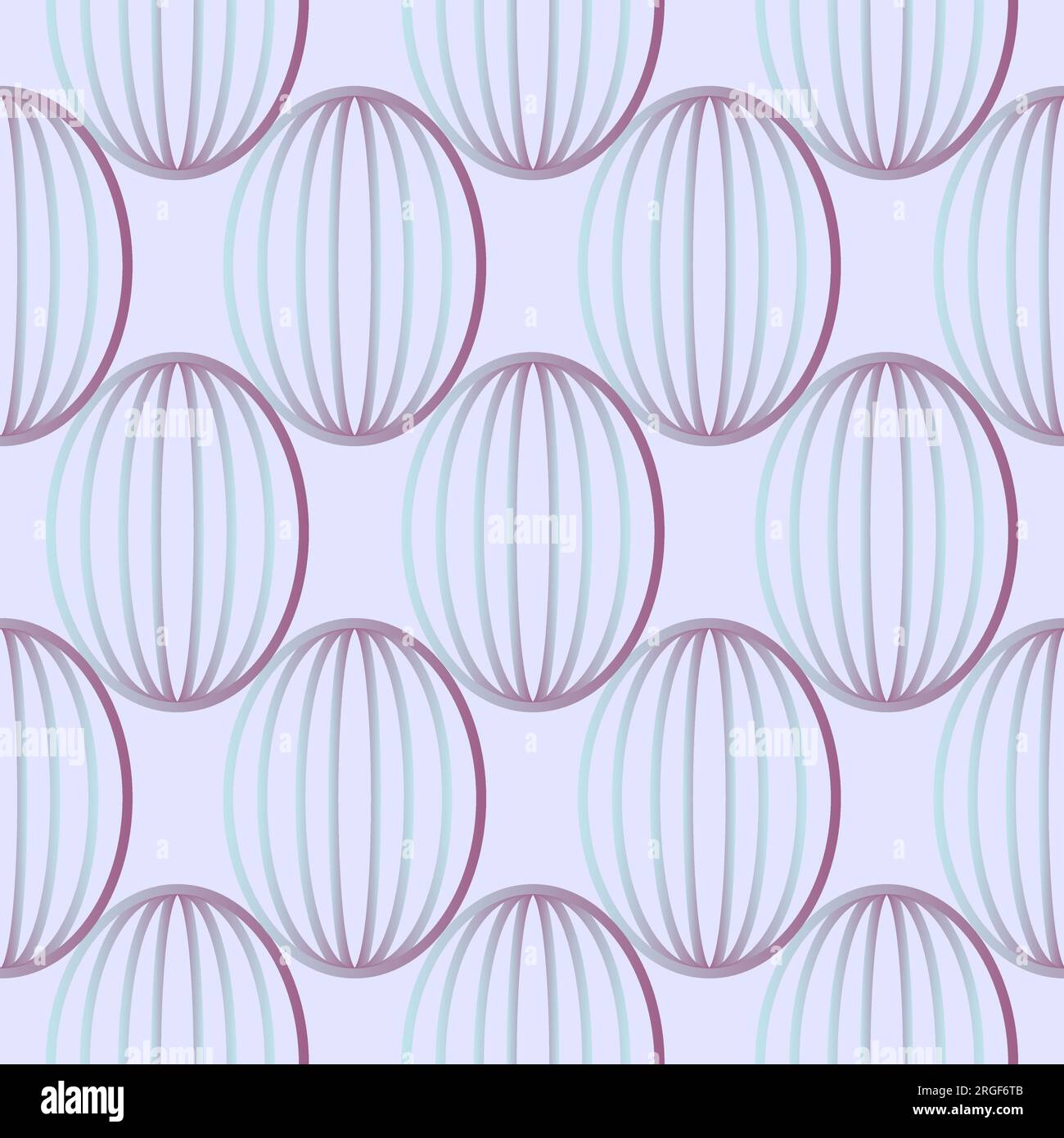 Moderno motivo geometrico astratto vettoriale senza cuciture con sfumature circolari in stile retrò. Illustrazione minimalista con forme semplici ovali. Illustrazione Vettoriale