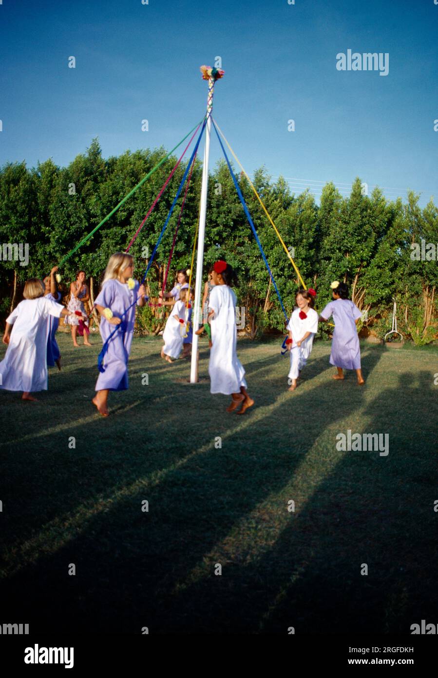 Sudan Kenana Maypole Dancing Scuola di inglese Foto Stock