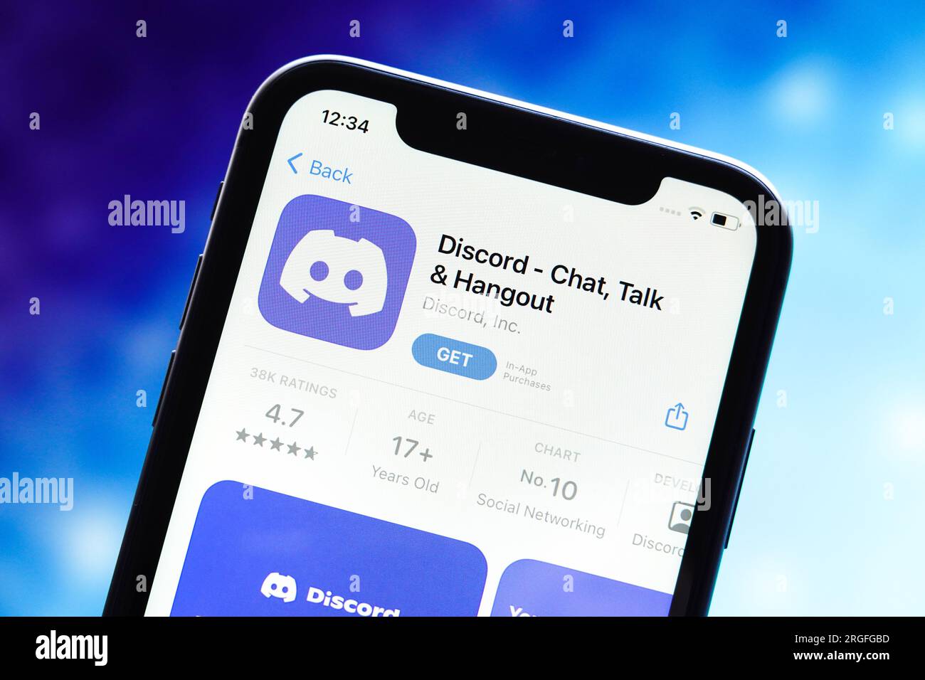 Cina. 9 agosto 2023. In questa immagine, il logo Discord viene visualizzato nell'Apple App Store. Credito: SOPA Images Limited/Alamy Live News Foto Stock