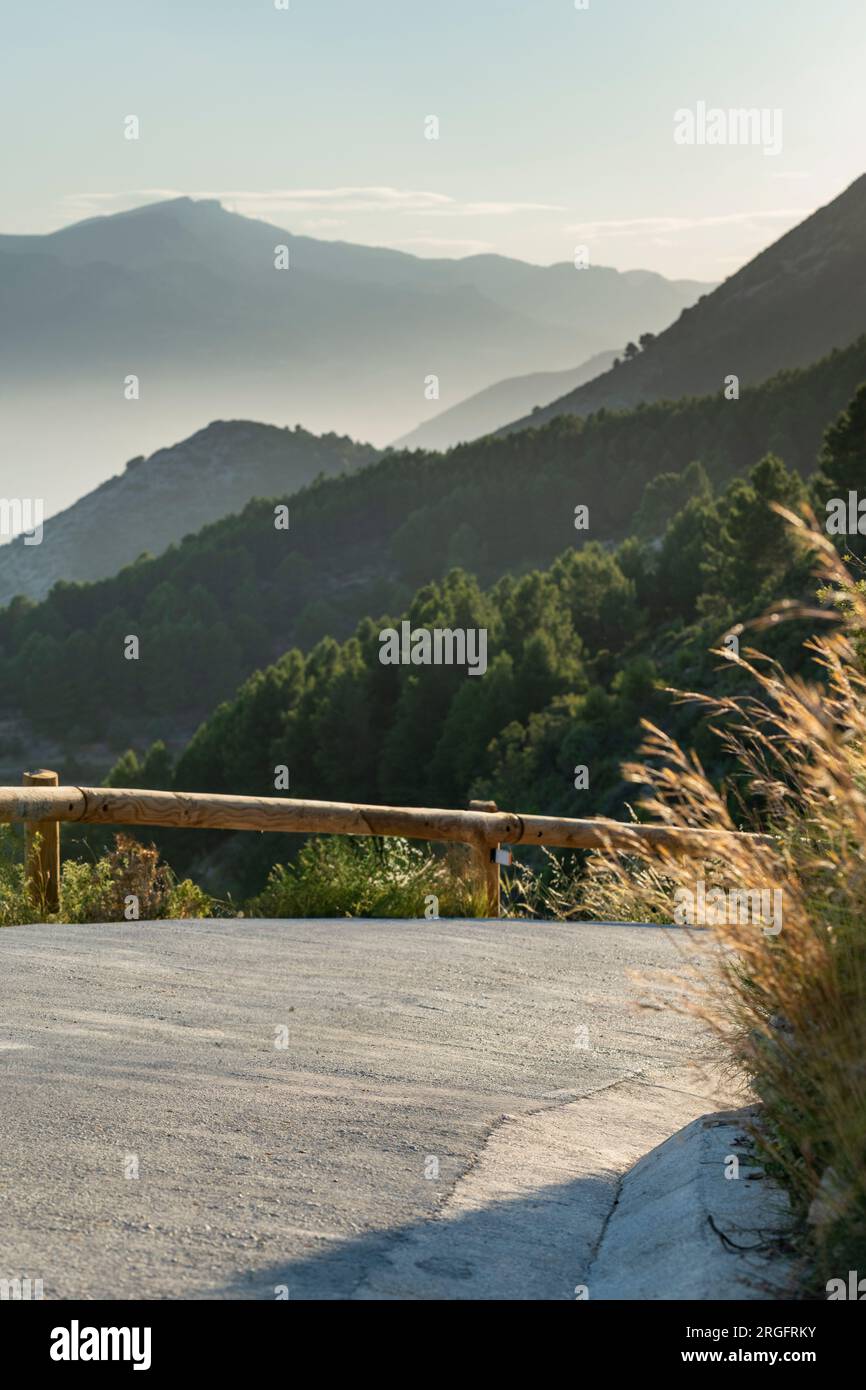 Tortuosa strada di montagna, Costa Blanca, Spagna - foto ufficiale Foto Stock