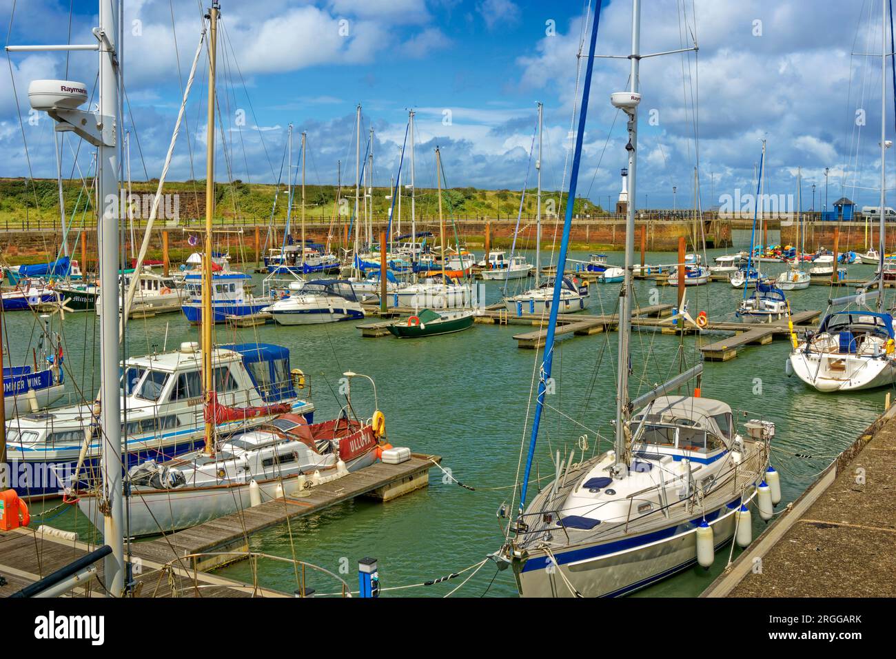 Marina a Maryport in Cumbria, Inghilterra. Foto Stock