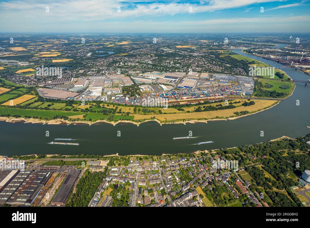 Veduta aerea, logport i Rheinhausen, Friemersheim, Duisburg, regione della Ruhr, Renania settentrionale-Vestfalia, Germania Foto Stock