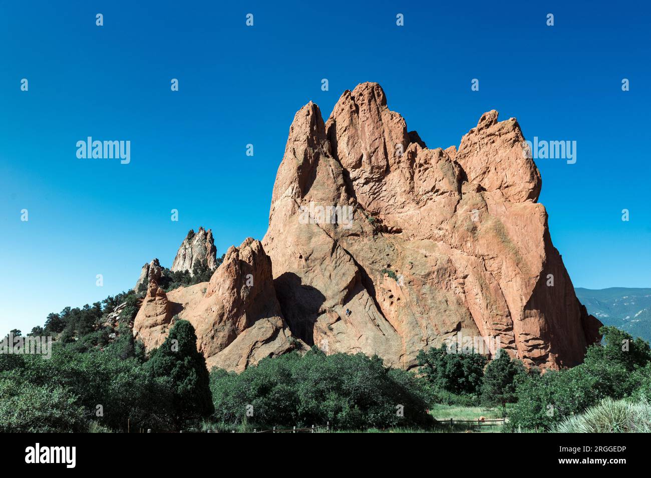 Formazione rocciosa sedimentaria nel Garden of the Gods Park, Colorado, USA Foto Stock