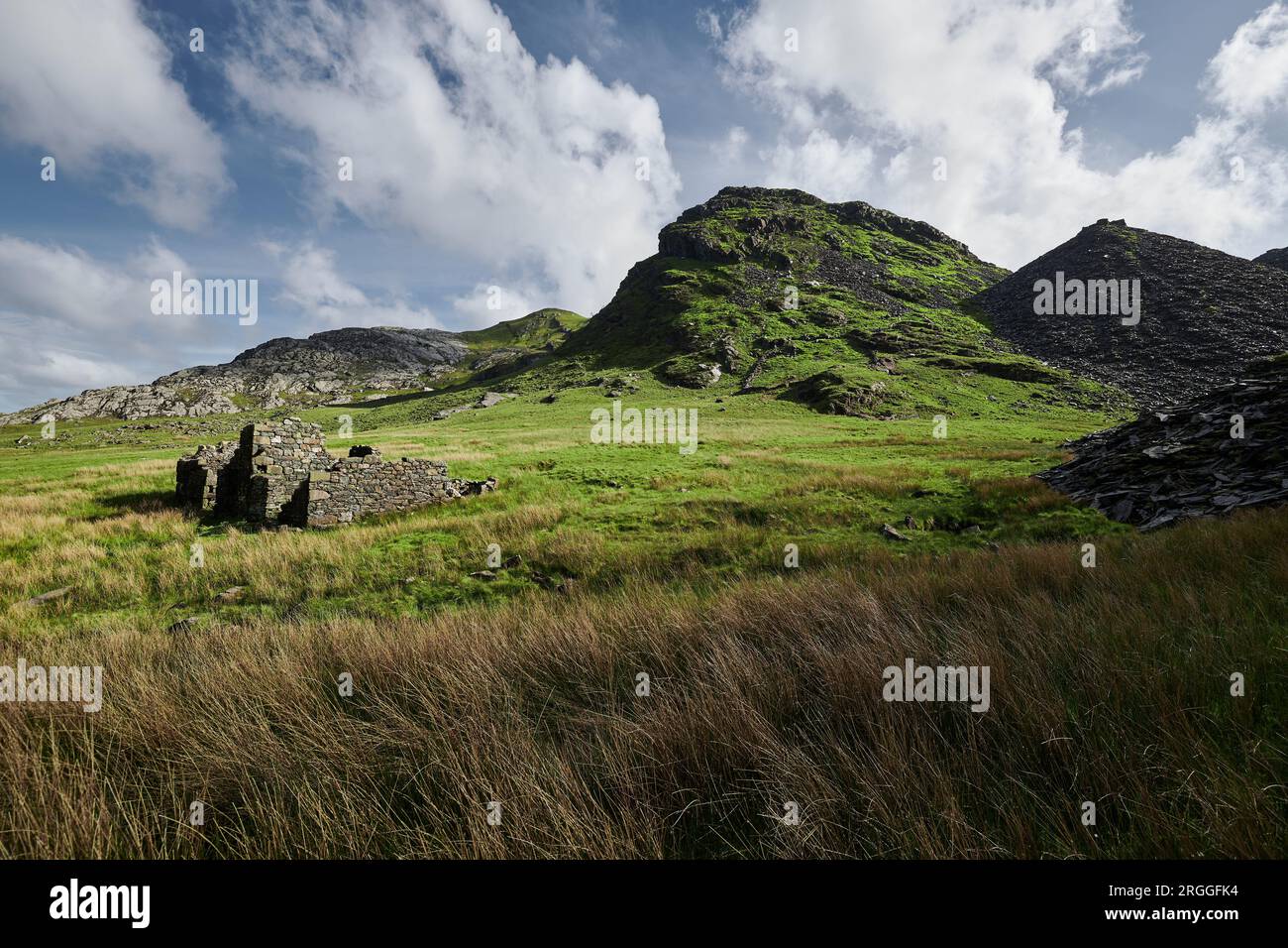 Miniera di ardesia a Snowdonia NP in Galles Foto Stock