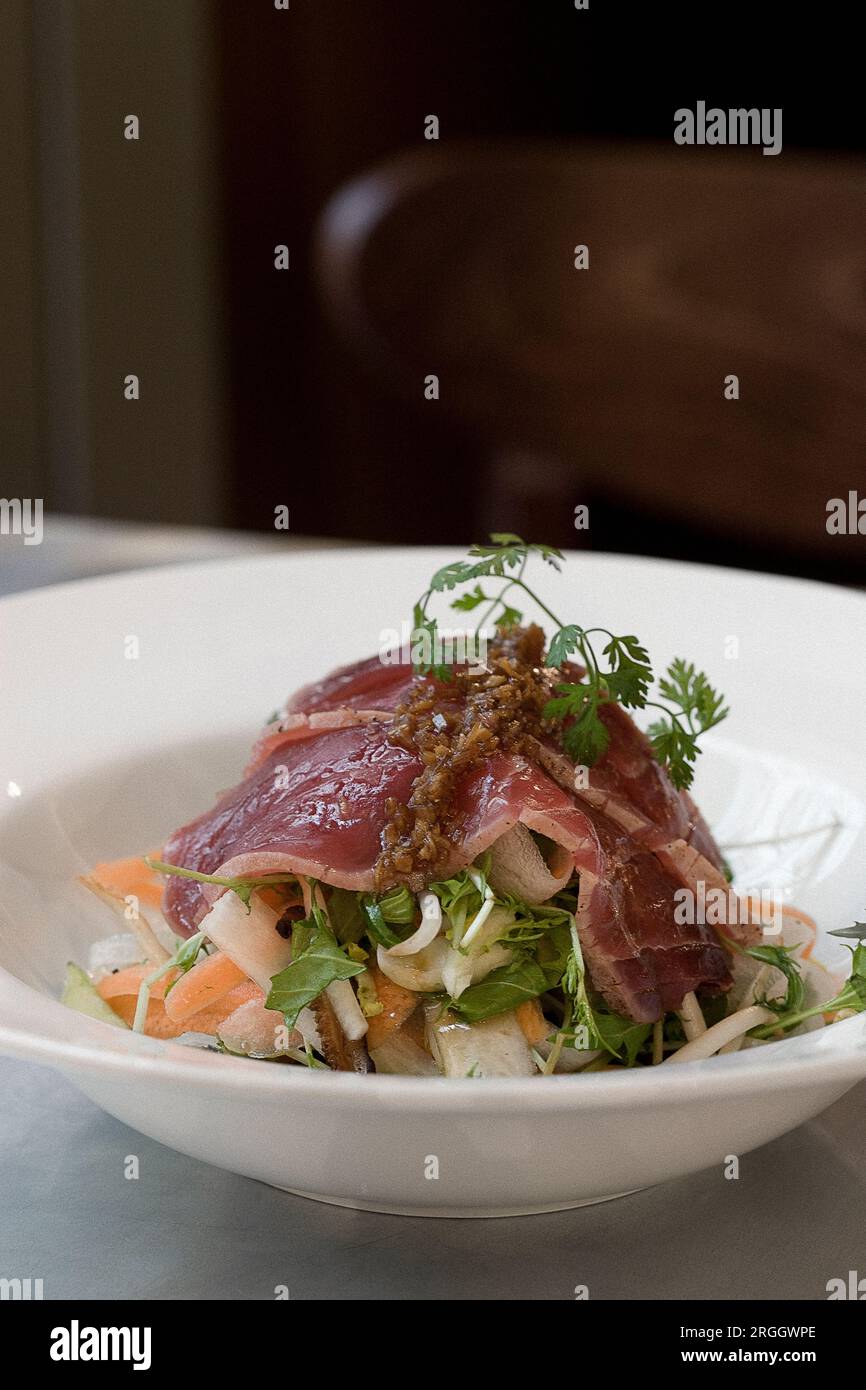 Gourmet piatto di carni bovine Foto Stock