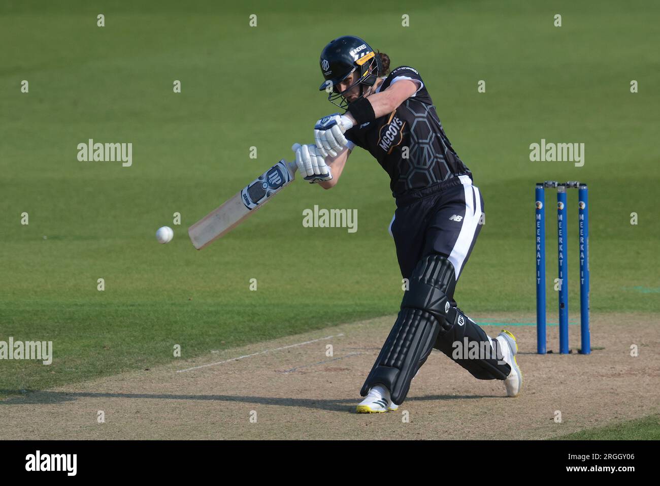 Londra, Regno Unito. 9 agosto 2023. Laura Wolvaardt dei Manchester Originals in battuta mentre gli Oval Invincibles affrontano i Manchester Originals nella competizione delle cento donne al Kia Oval. Credito: David Rowe/Alamy Live News Foto Stock