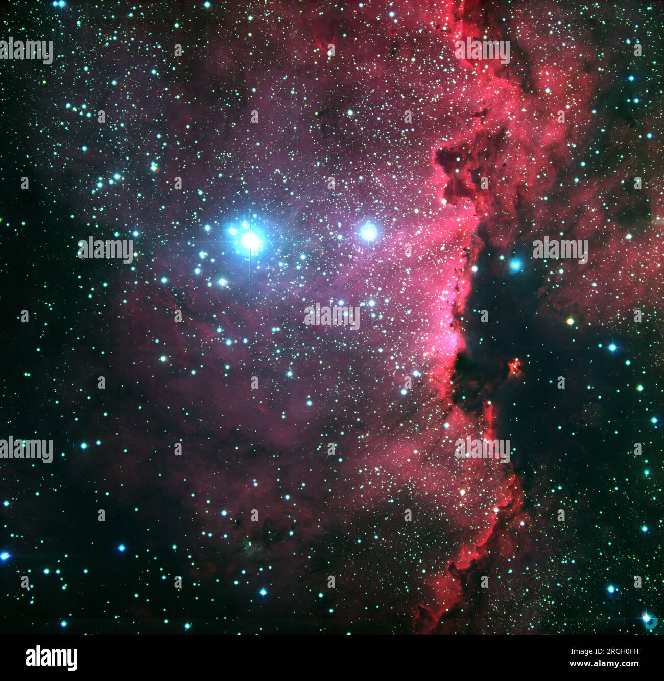 Nebulosa vibrante e stelle nello spazio profondo Foto Stock