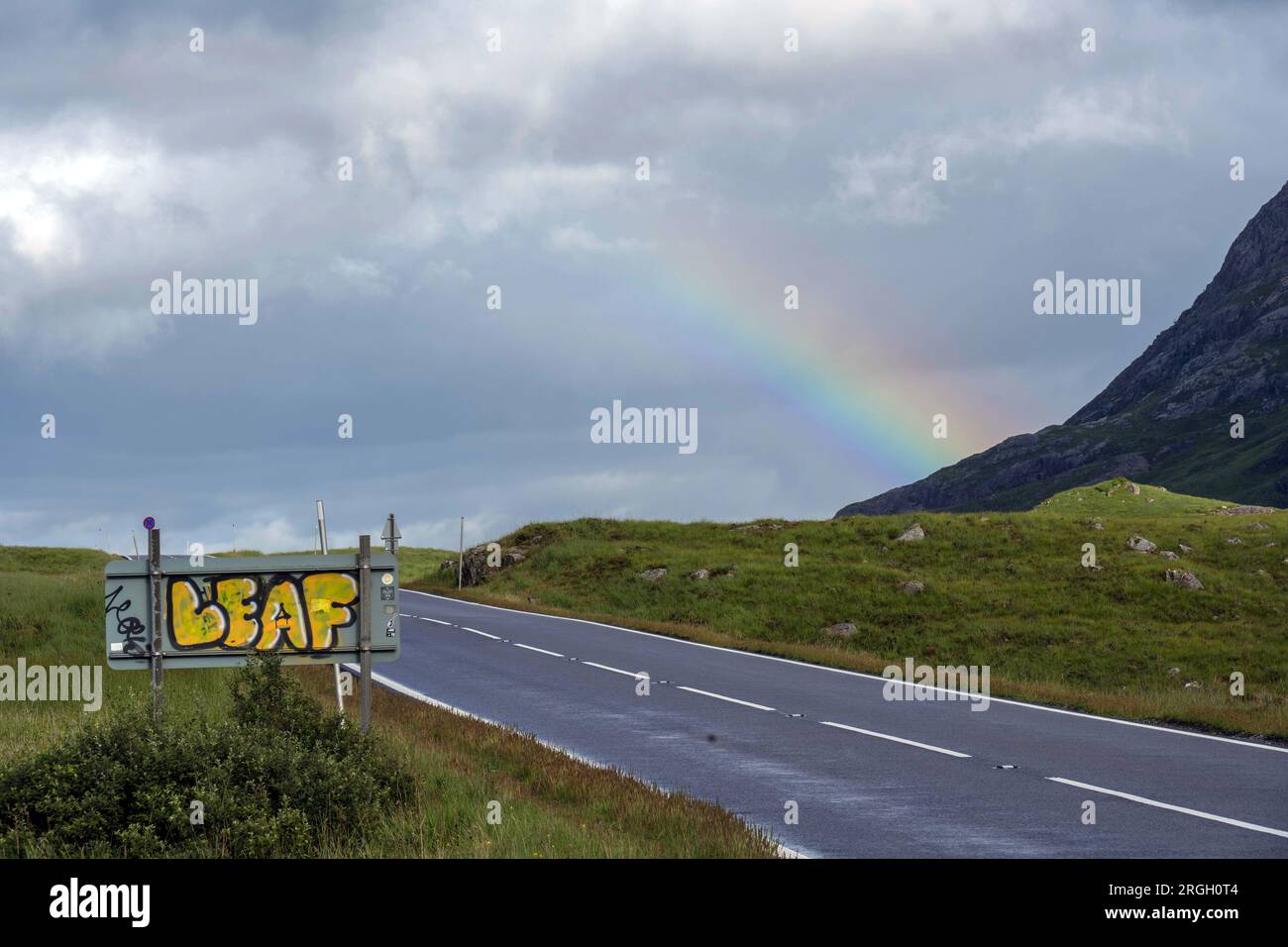 Cuore dell'arcobaleno, Scozia Foto Stock