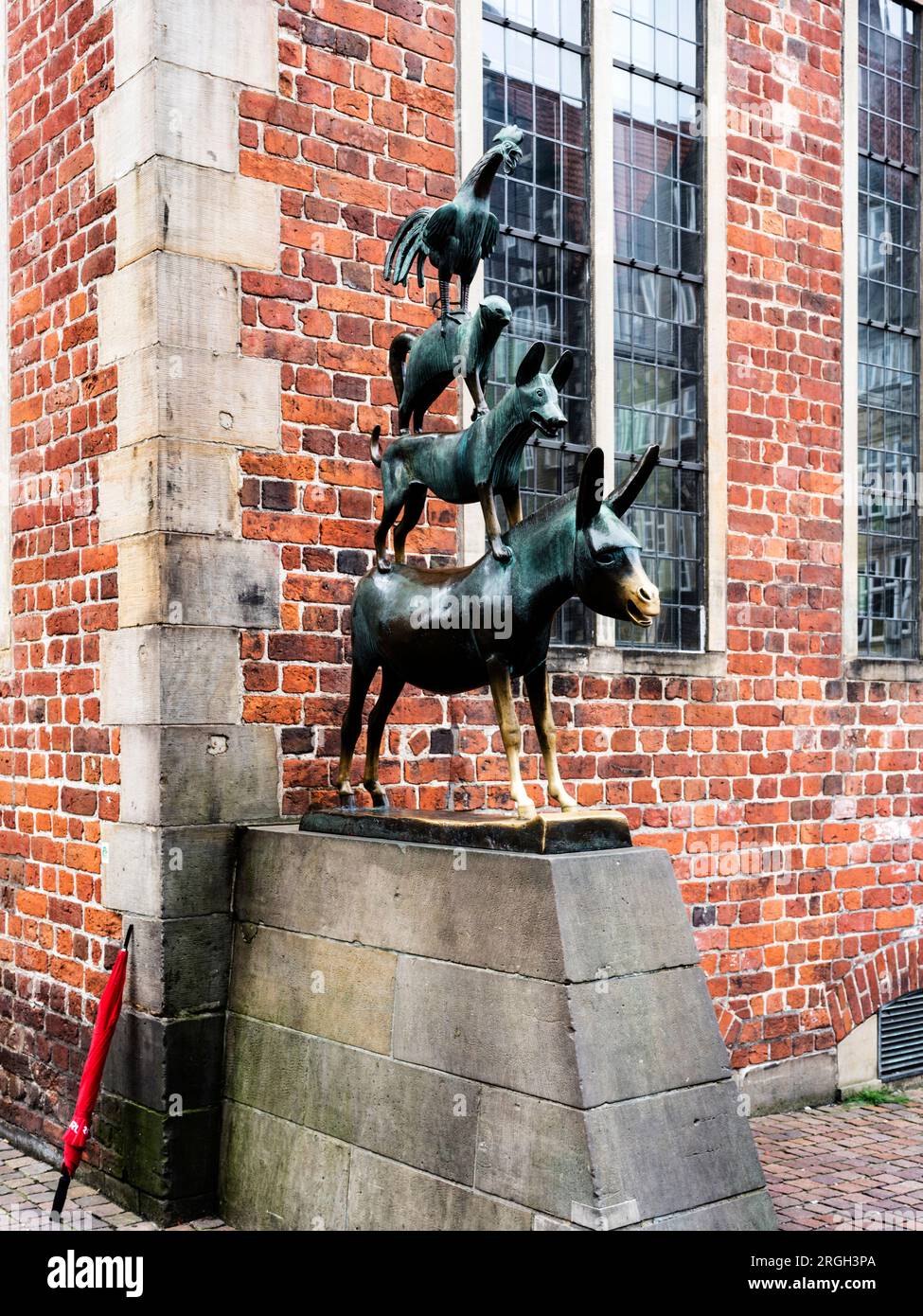 Bremer Stadtmusikanten di Gerhard Marcks, Brema/Germania Foto Stock