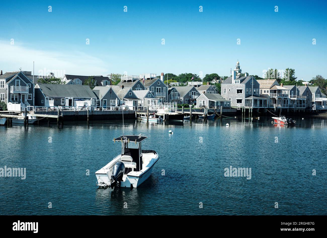 Cottage nel porto di Nantucket Foto Stock