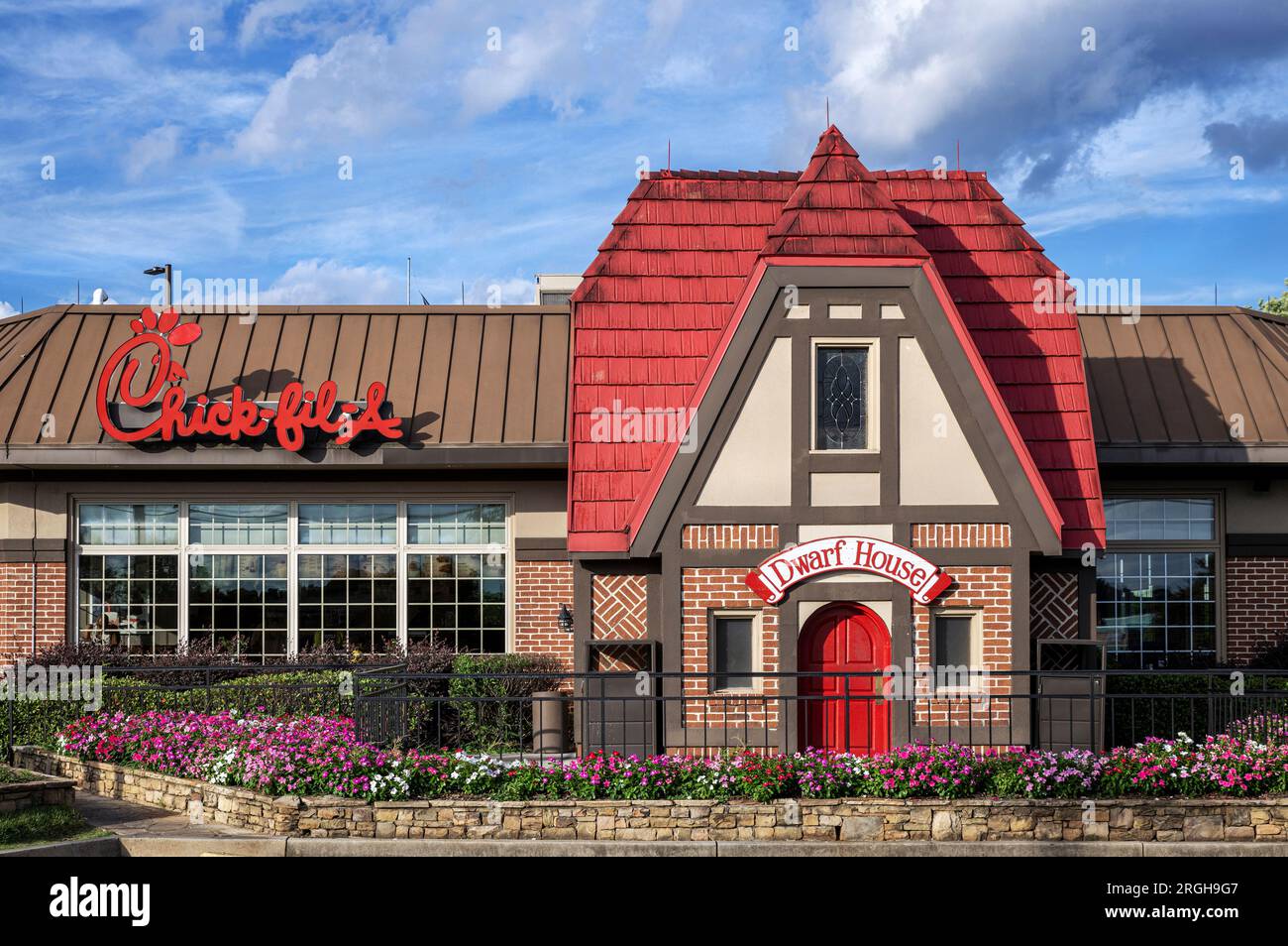 Una delle quattro case Nane originali Chick-Fil-A esistenti a Pleasant Hill Foto Stock