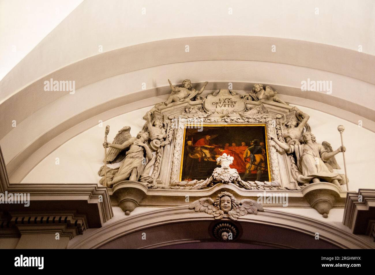 Chiesa barocca di San Carlo Borromeo a Lugano, Svizzera. Foto Stock