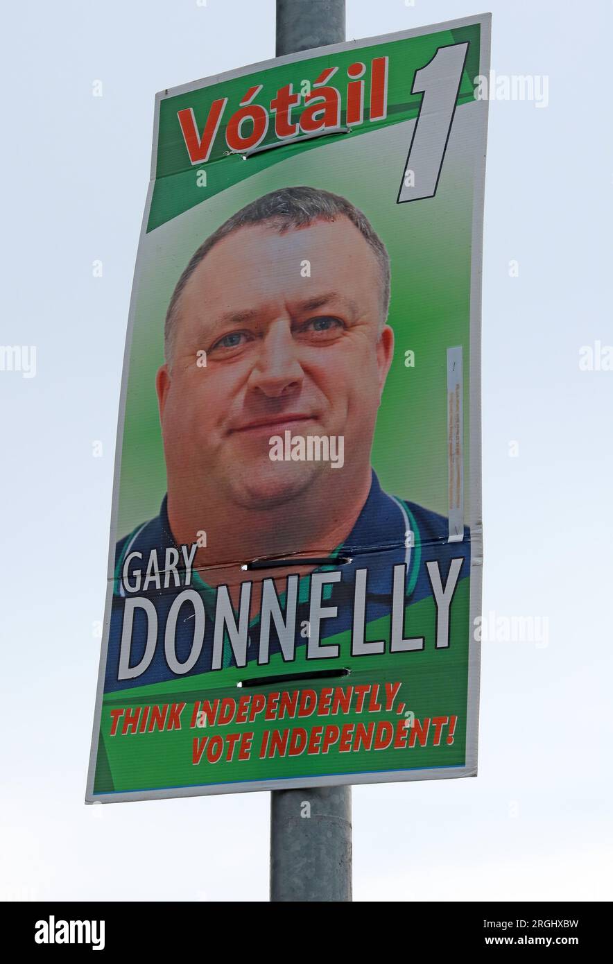 Votail - Vota Gary Donnelly - pensa in modo indipendente, vota poster indipendente per Derry City e Strabane District Council Lecky Road, BT48 6LH Foto Stock