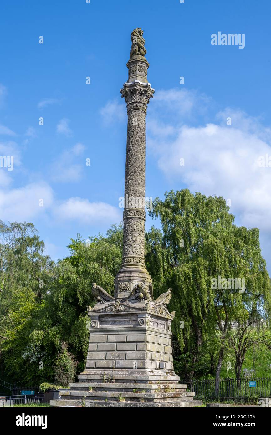 Marker a Glasgow che mostra dove si svolse la battaglia di Langside Foto Stock