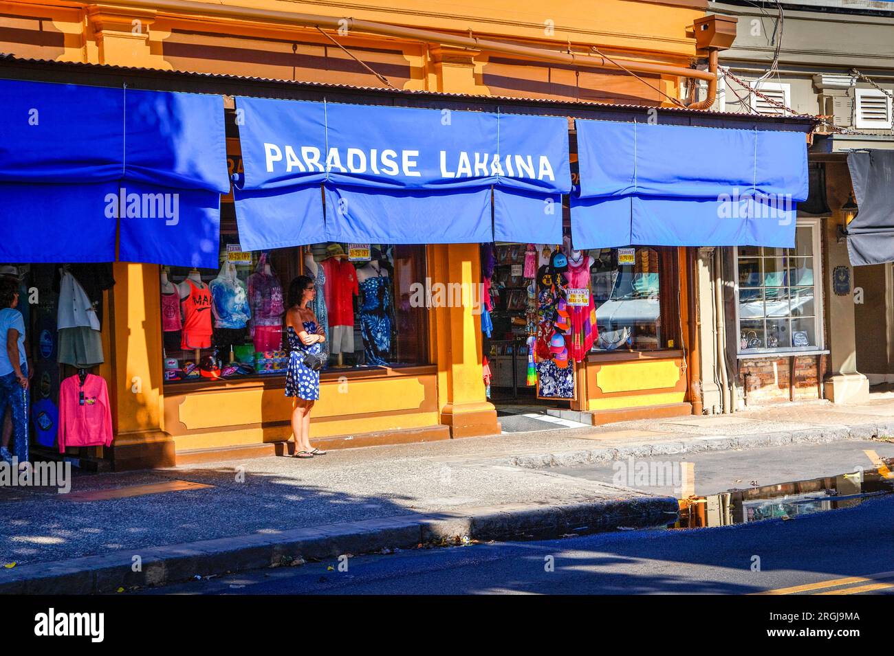 Lahaina su Maui prima della sua distruzione bt fuoco 2023 Foto Stock