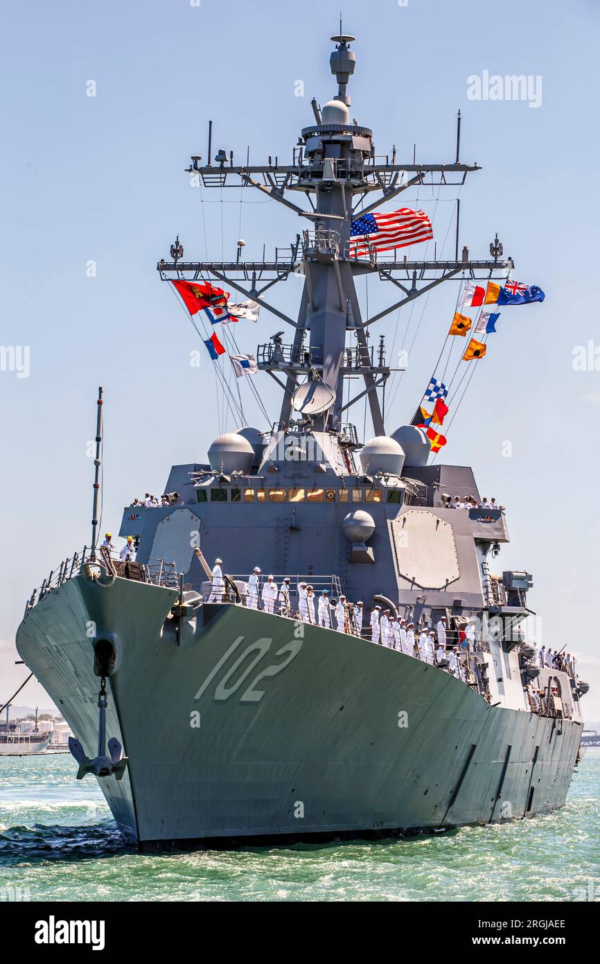 La USS Sampson mentre attracca ad Auckland, nuova Zelanda, martedì 22 novembre 2016. Martedì 22 novembre 2016. Foto Stock