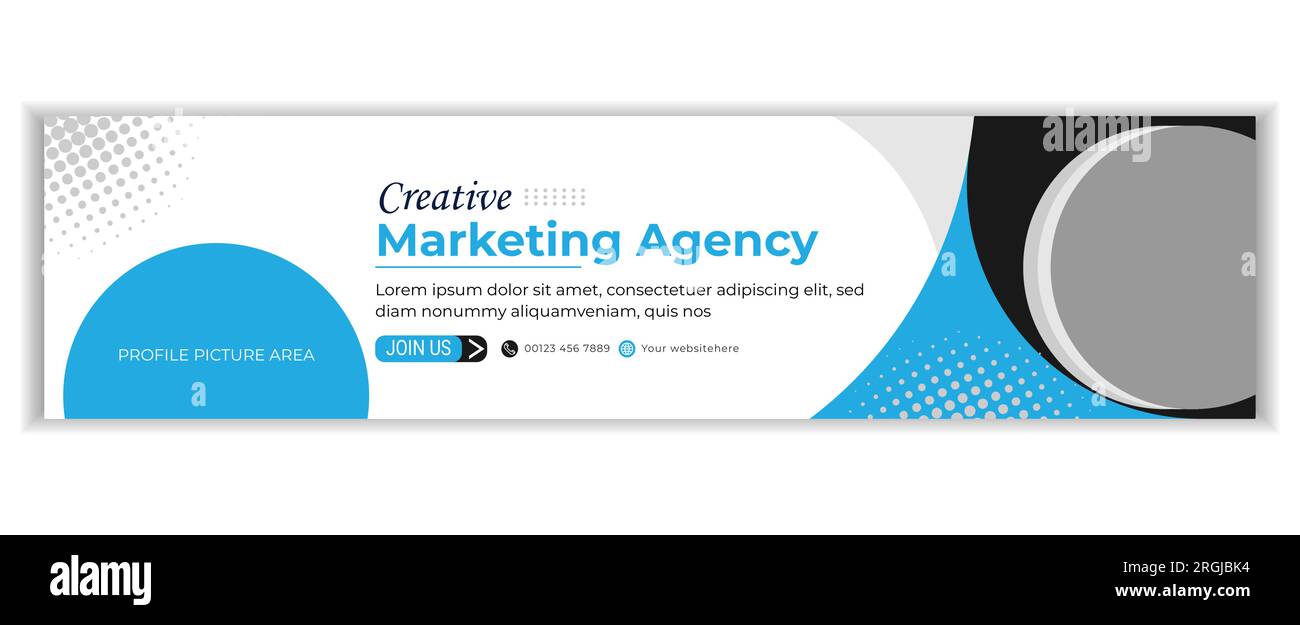 Design del banner di sfondo di LinkedIn per il marketing digitale Illustrazione Vettoriale