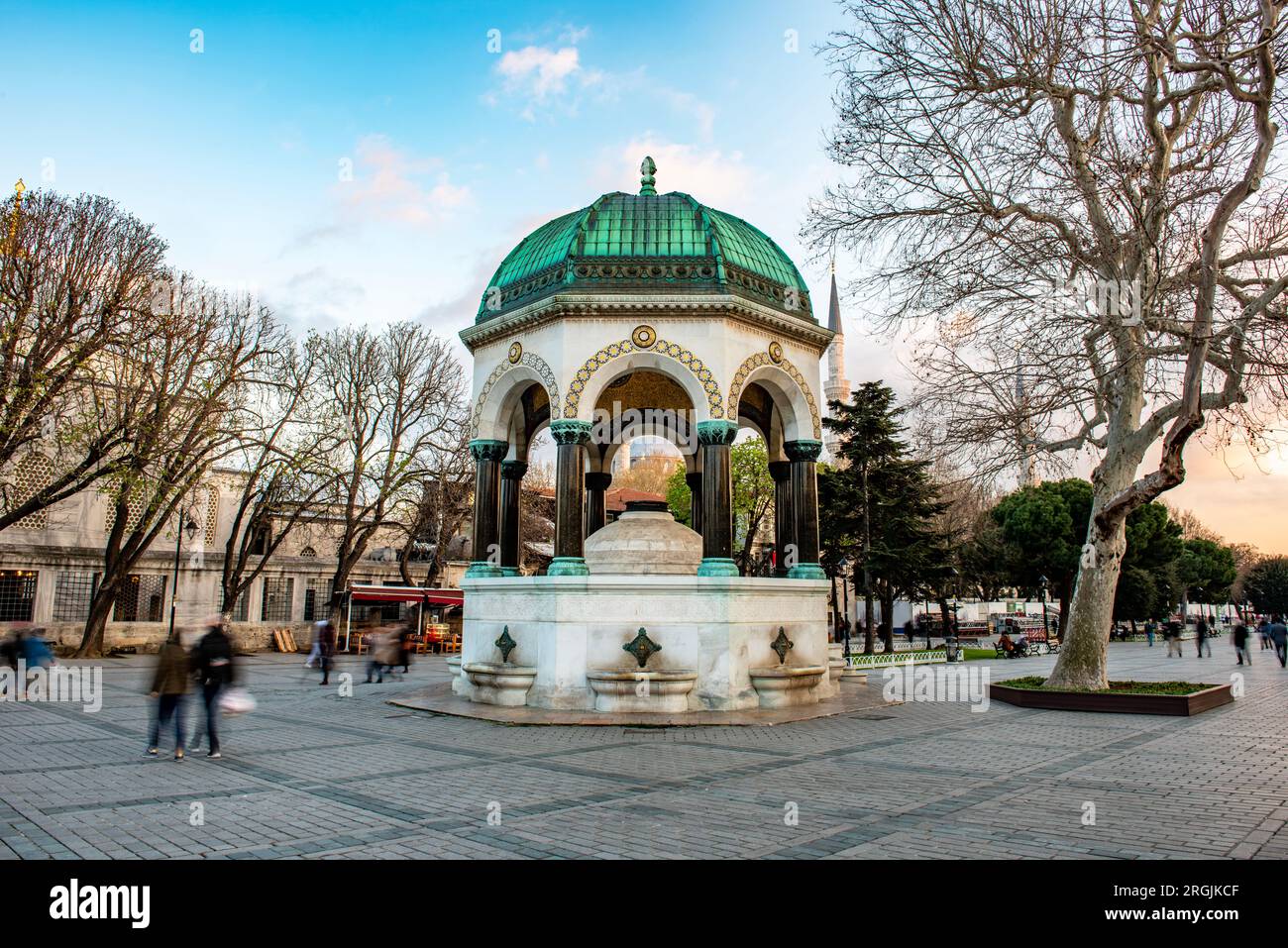 Fontana tedesca da Piazza Sultanahmet. Istanbul, Turchia. Popolare destinazione turistica. Foto Stock