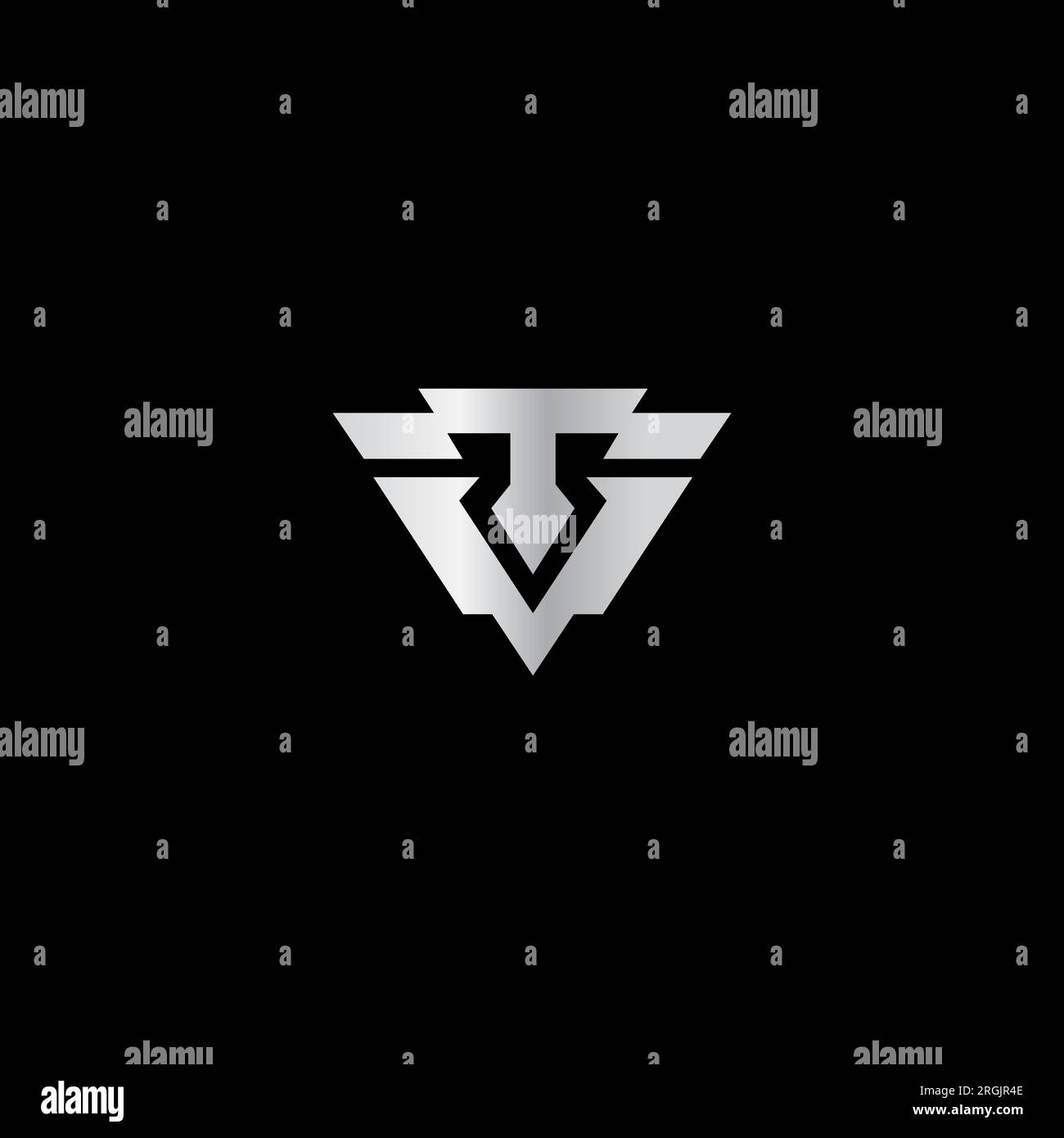 Logo Letter TV. Icona del logo VT Illustrazione Vettoriale