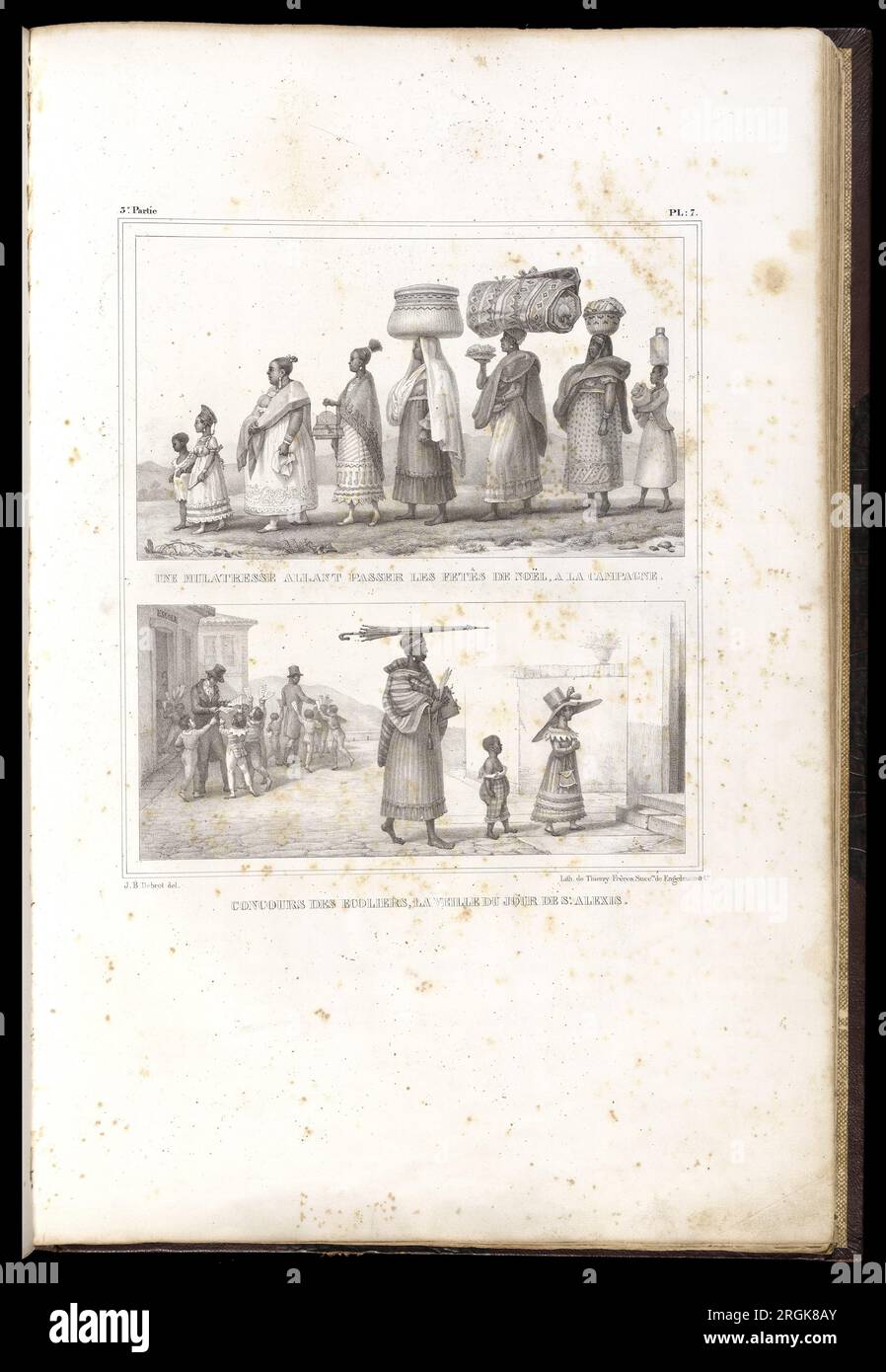Une mulatresse allant passer les fetês de noel, a la campagna 1839 di Thierry Frères Foto Stock