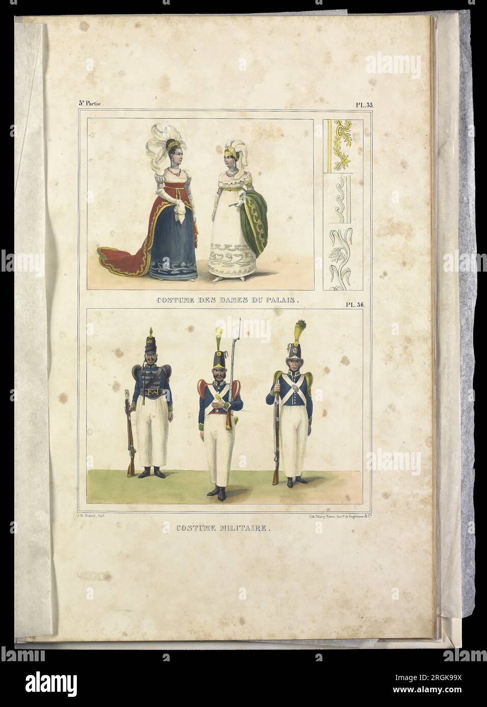 Costume militaire 1839 di Thierry Frères Foto Stock