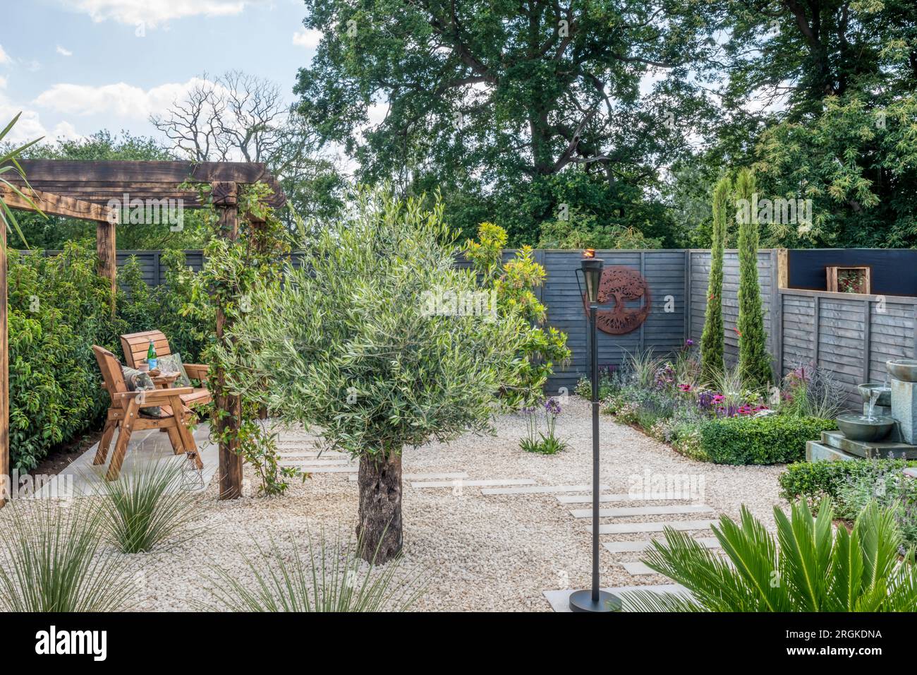 Garden by Dean Price Horticulture al Sandringham Flower Show. Vincitore di una medaglia d'oro. Foto Stock