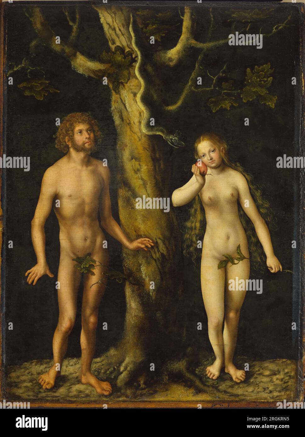 Adamo ed Eva intorno al 1510 di Lucas Cranach il Vecchio Foto Stock