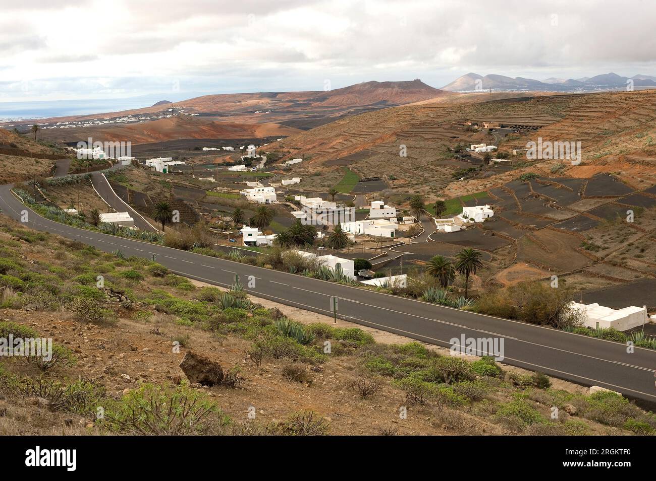 Los Valles, Teguise, Isola di Lanzarote, Las Palmas, Isole Canarie, Spagna. Foto Stock