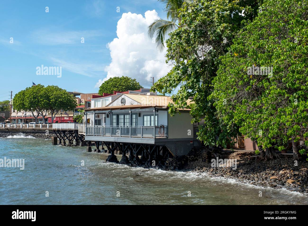 29/05/2017. Archiviate le foto della proprietà Waterfront nella zona Front Street del centro di Lahaina, Maui, Hawaii, USA. Foto Stock