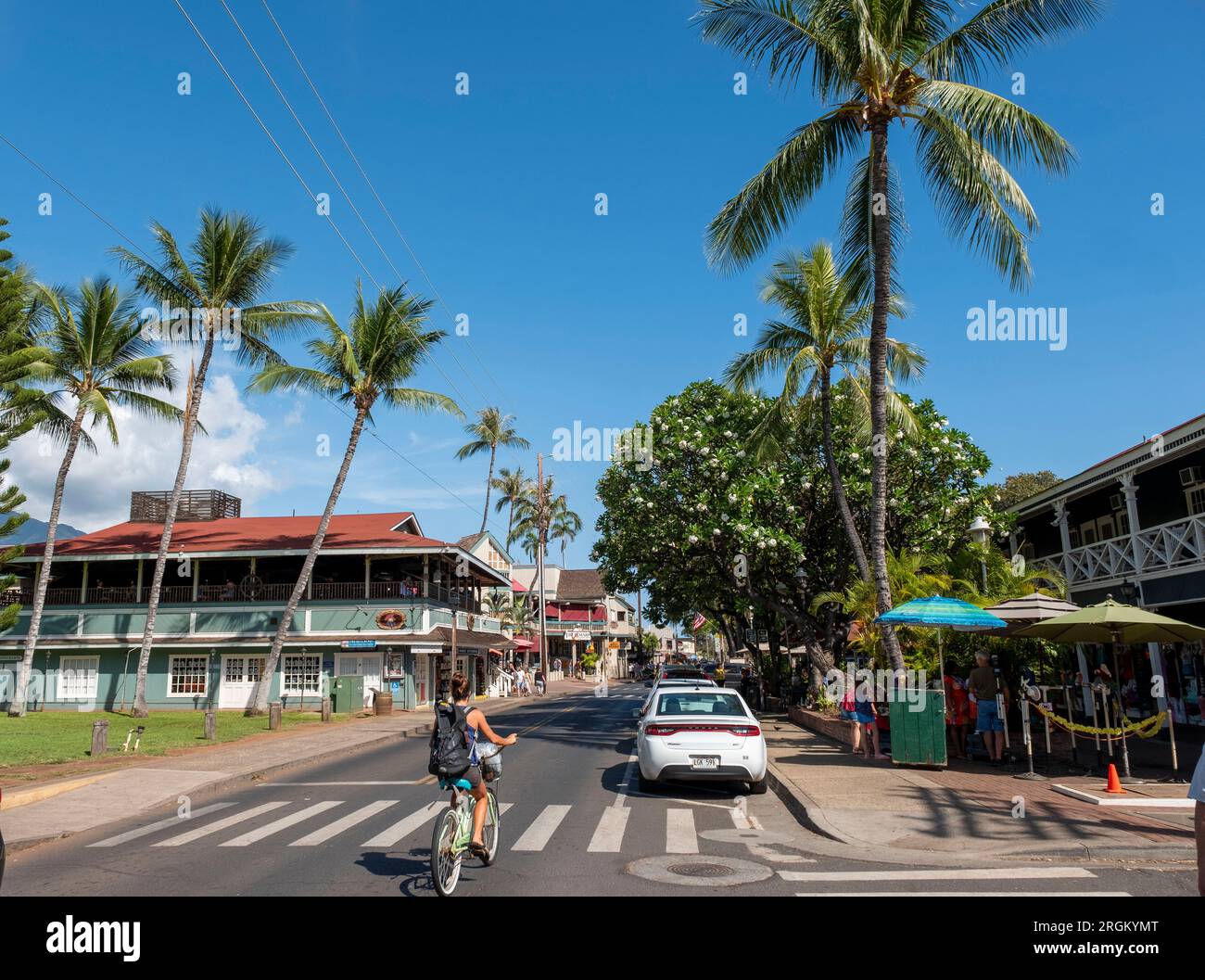 29/05/2017. Foto d'archivio di Front Street, centro di Lahaina, Maui, Hawaii, USA. Credito: Ian Rutherford Alamy Live News Foto Stock