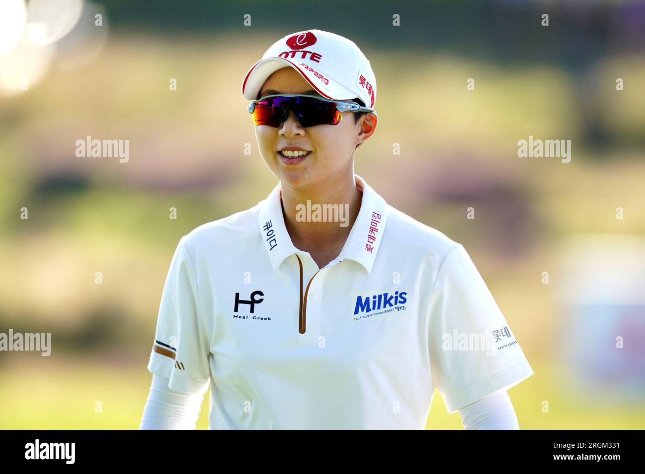 La coreana Hyo Joo Kim il 18° giorno dell'AIG Women's Open 2023 a Walton Heath, Surrey. Data foto: Giovedì 10 agosto 2023. Foto Stock