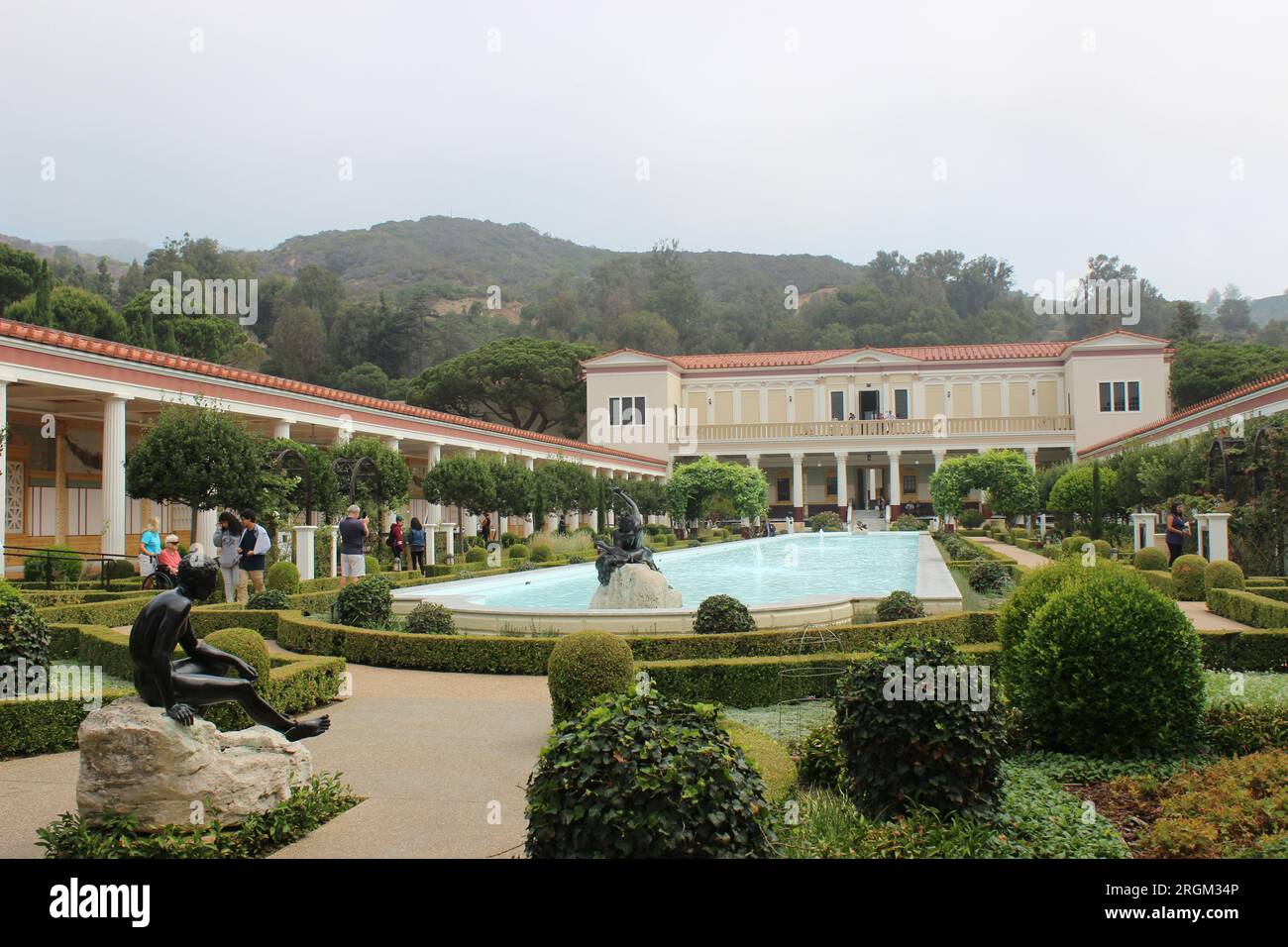 Outer Peristyle, Getty Villa, Pacific Palisades, Los Angeles, California Foto Stock