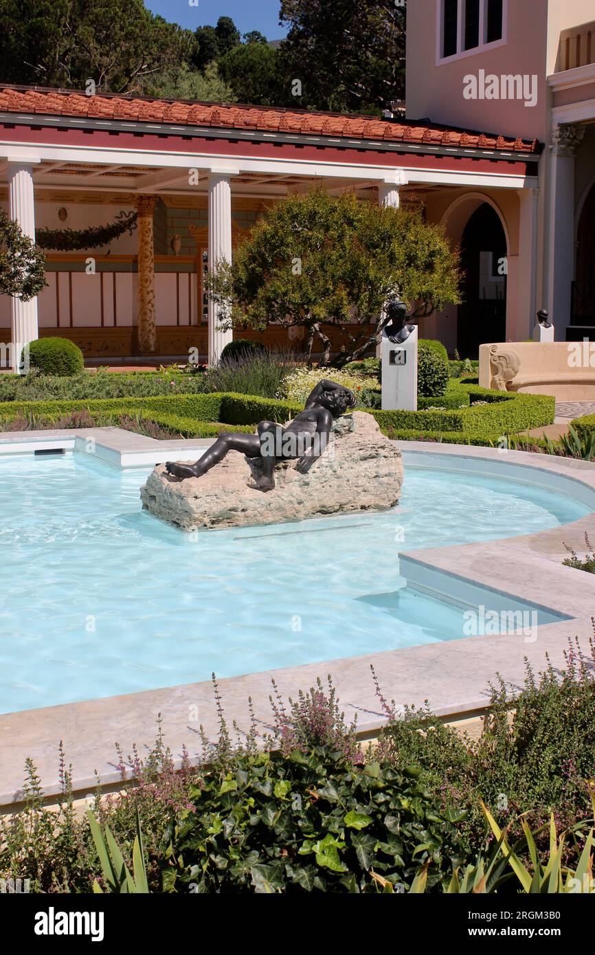 Outer Peristyle, Getty Villa, Pacific Palisades, Los Angeles, California Foto Stock