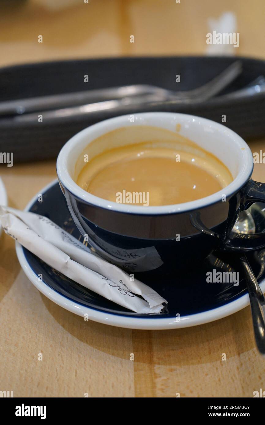 Cappuccino al mattino Foto Stock