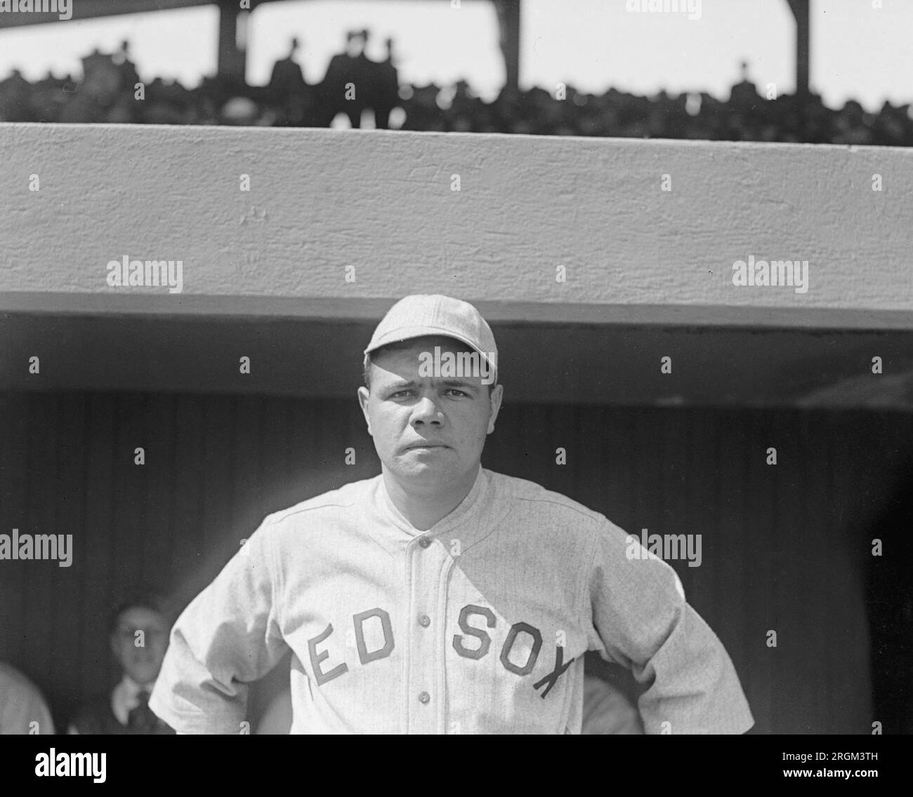 Ritratto di Babe Ruth con i Boston Red Sox nel 1919 Foto Stock