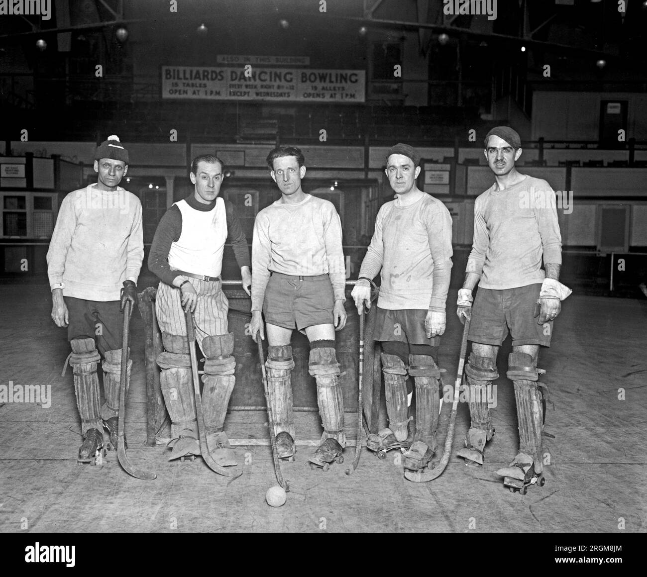 Membri dell'Arcade Roller Hockey Club CA. 1926 Foto Stock