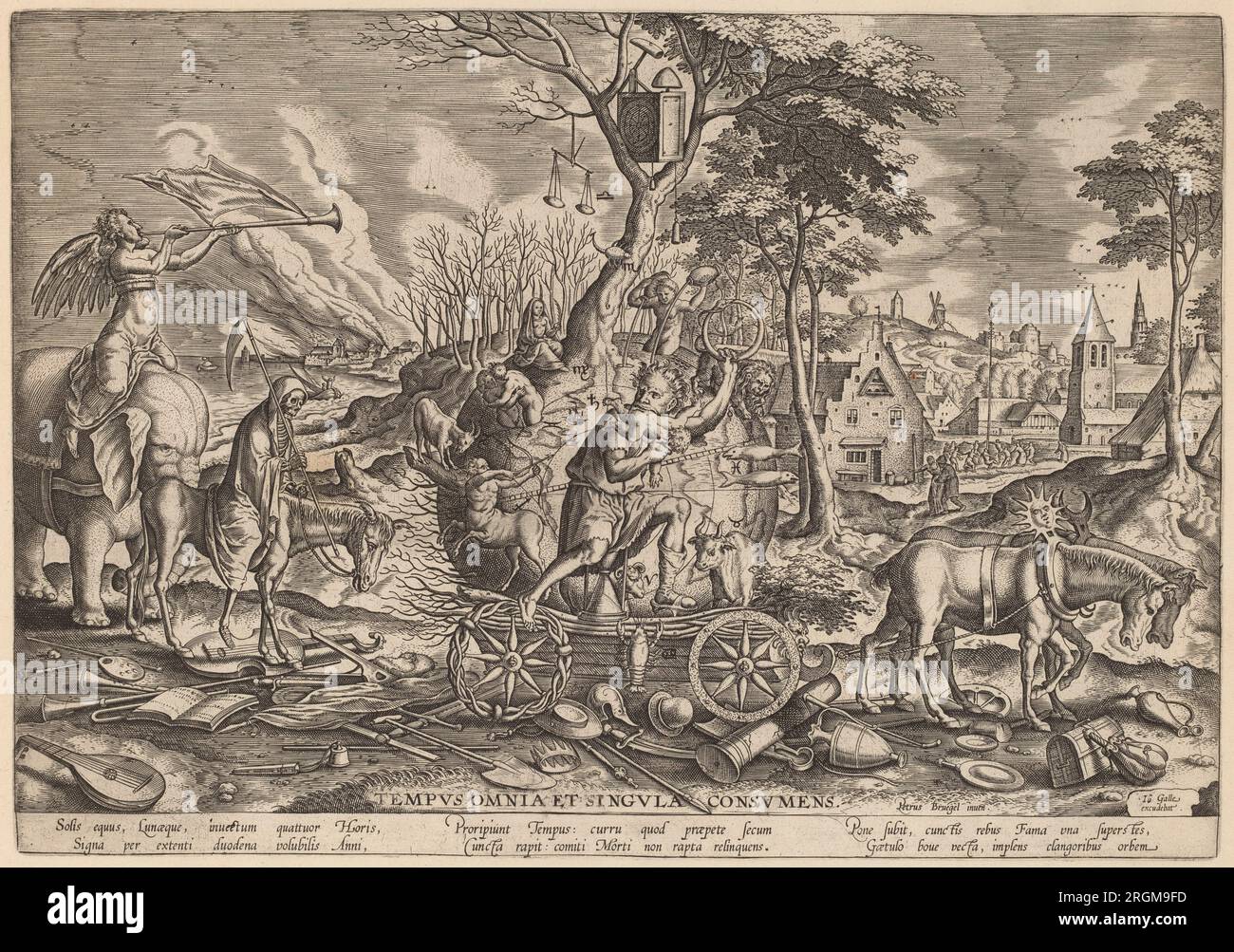 Il trionfo del tempo di Philip Galle Foto Stock