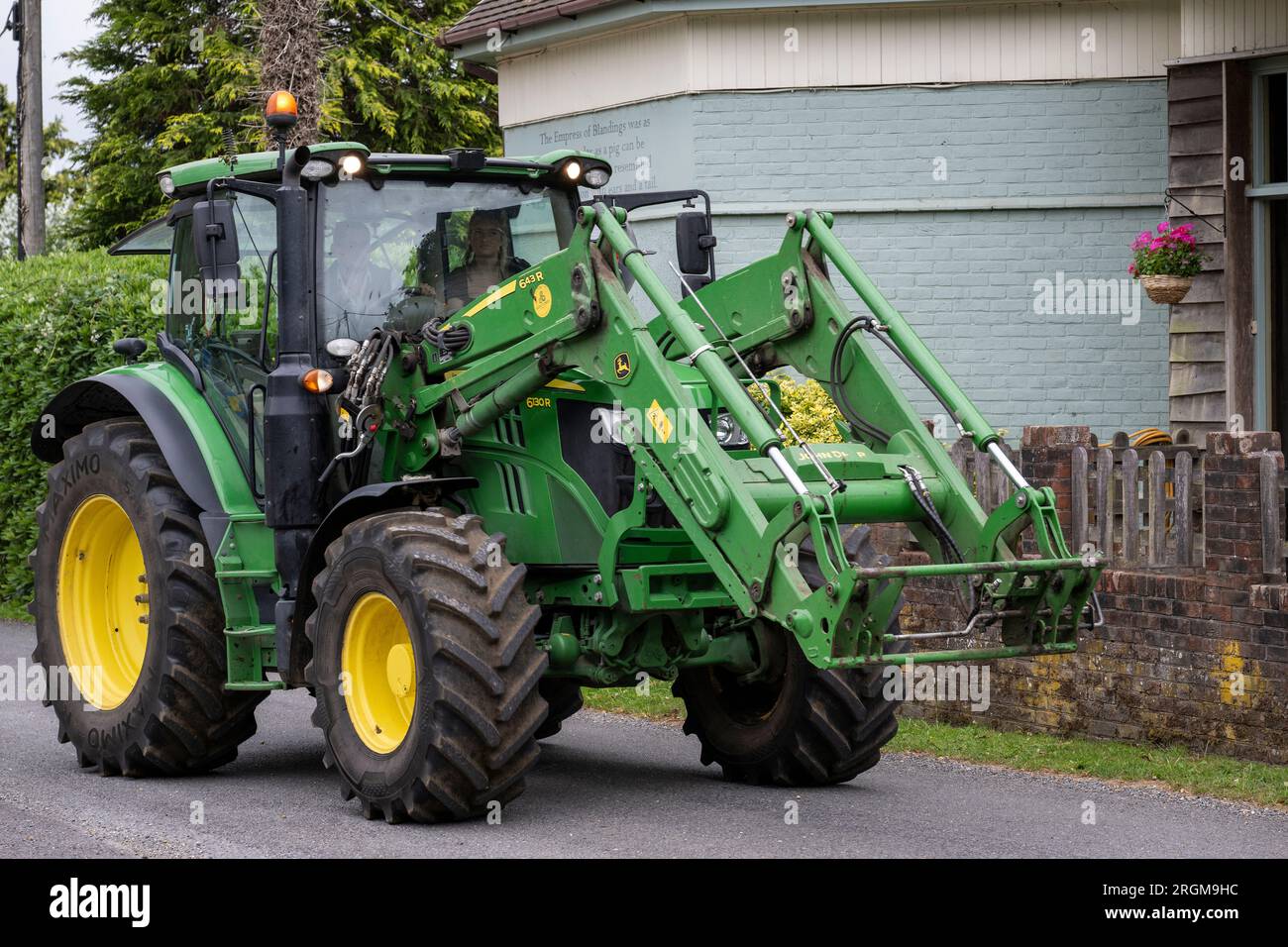 Macchine agricole a Copythorne, New Forest National Park, Hampshire, Inghilterra, Regno Unito Foto Stock